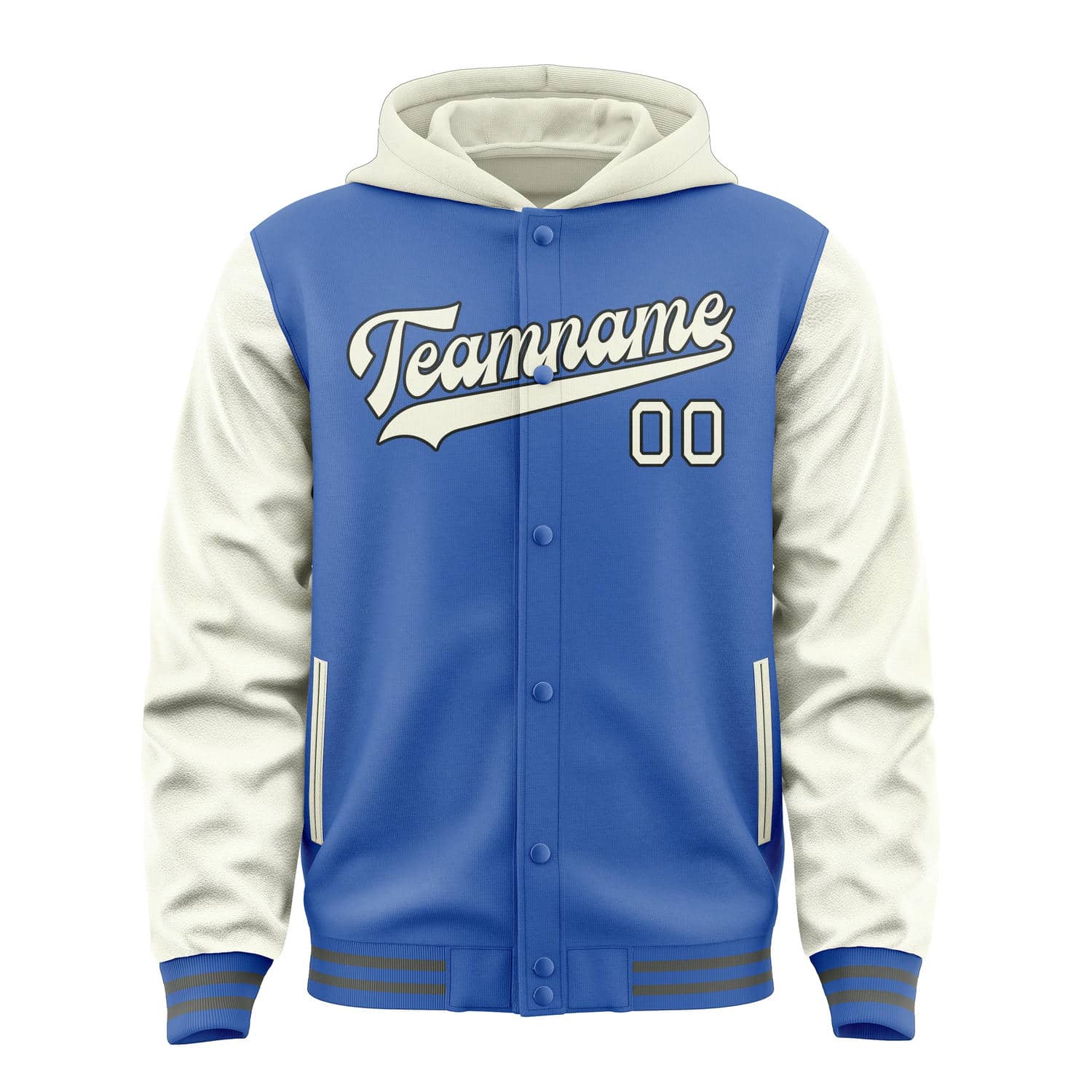 Custom Sky Blue Cream Jacket