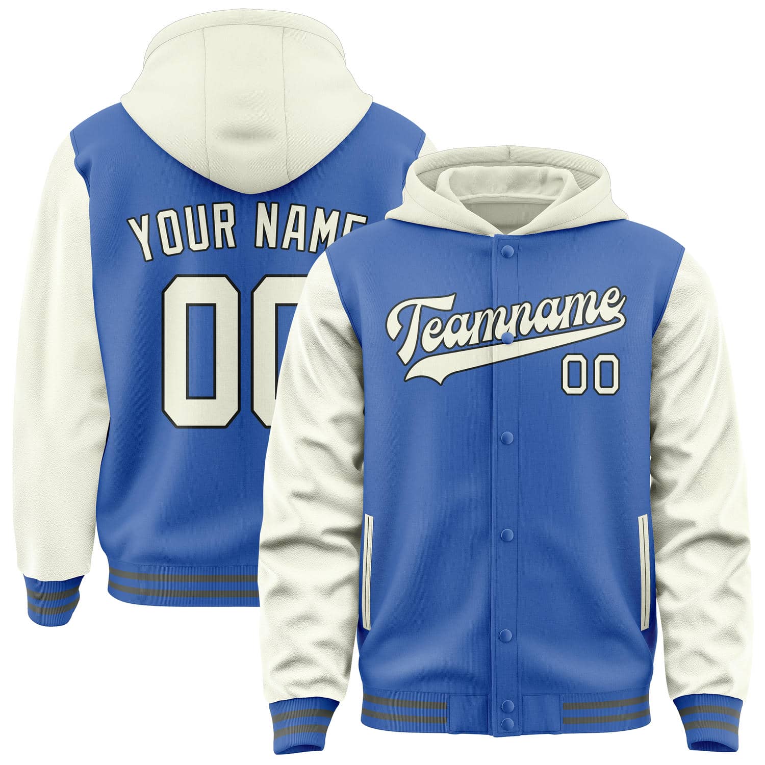 Custom Sky Blue Cream Jacket