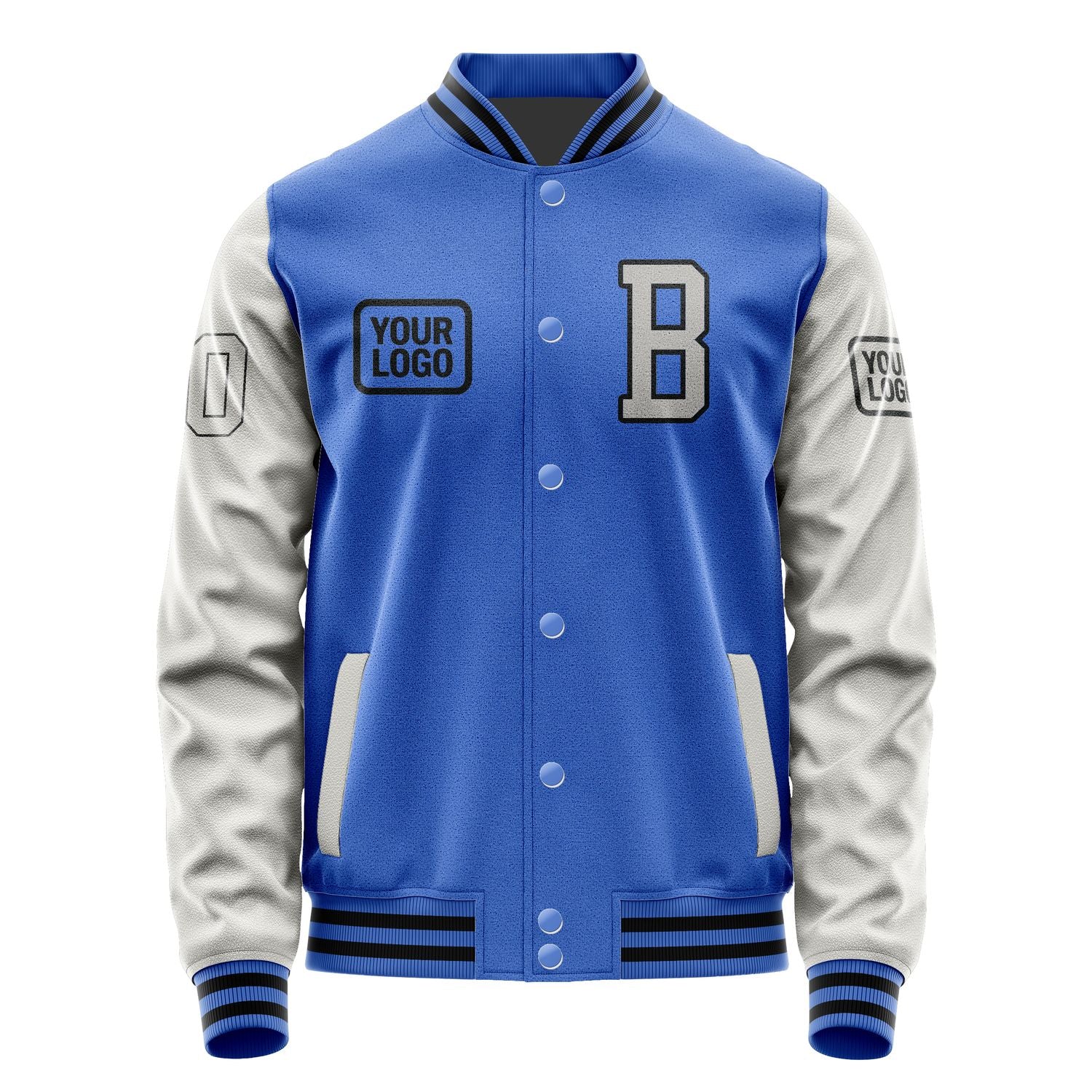 Custom Sky Blue Gray Jacket JA090904091717040417