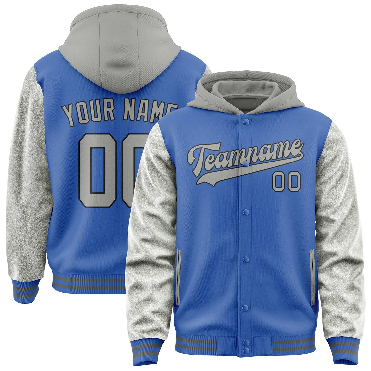 Custom Sky Blue Gray Jacket