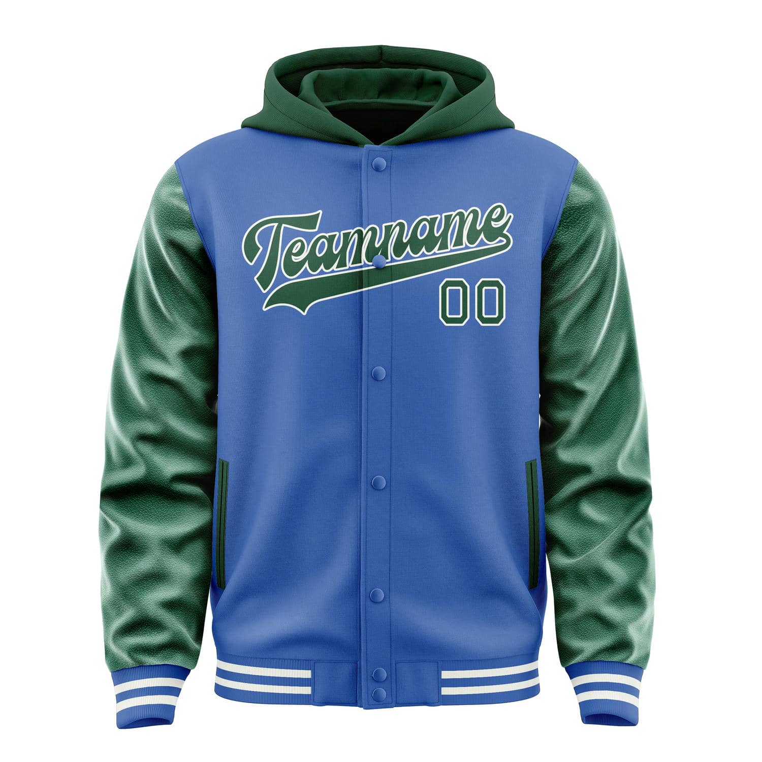 Custom Sky Blue Green Jacket