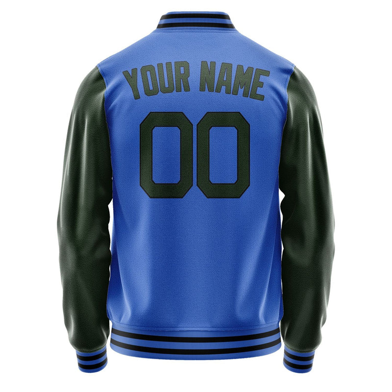 Custom Sky Blue Dark Green Jacket JA0909060917B21706
