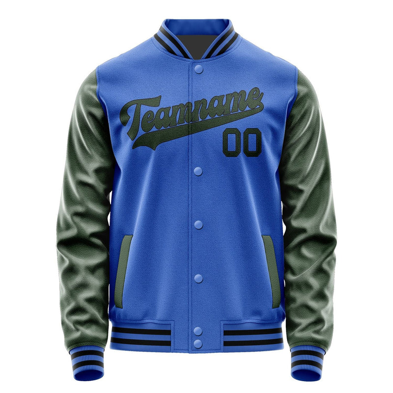 Custom Sky Blue Dark Green Jacket JA0909060917B31706