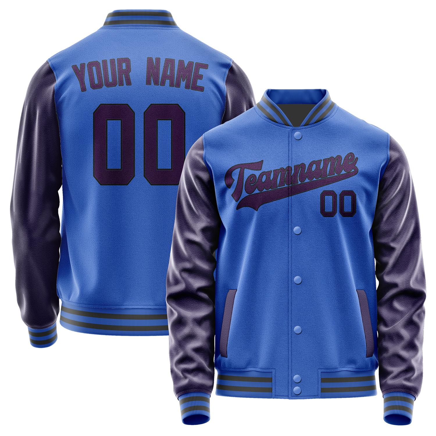 Custom Sky Blue Purple Jacket JA0909070920B31707