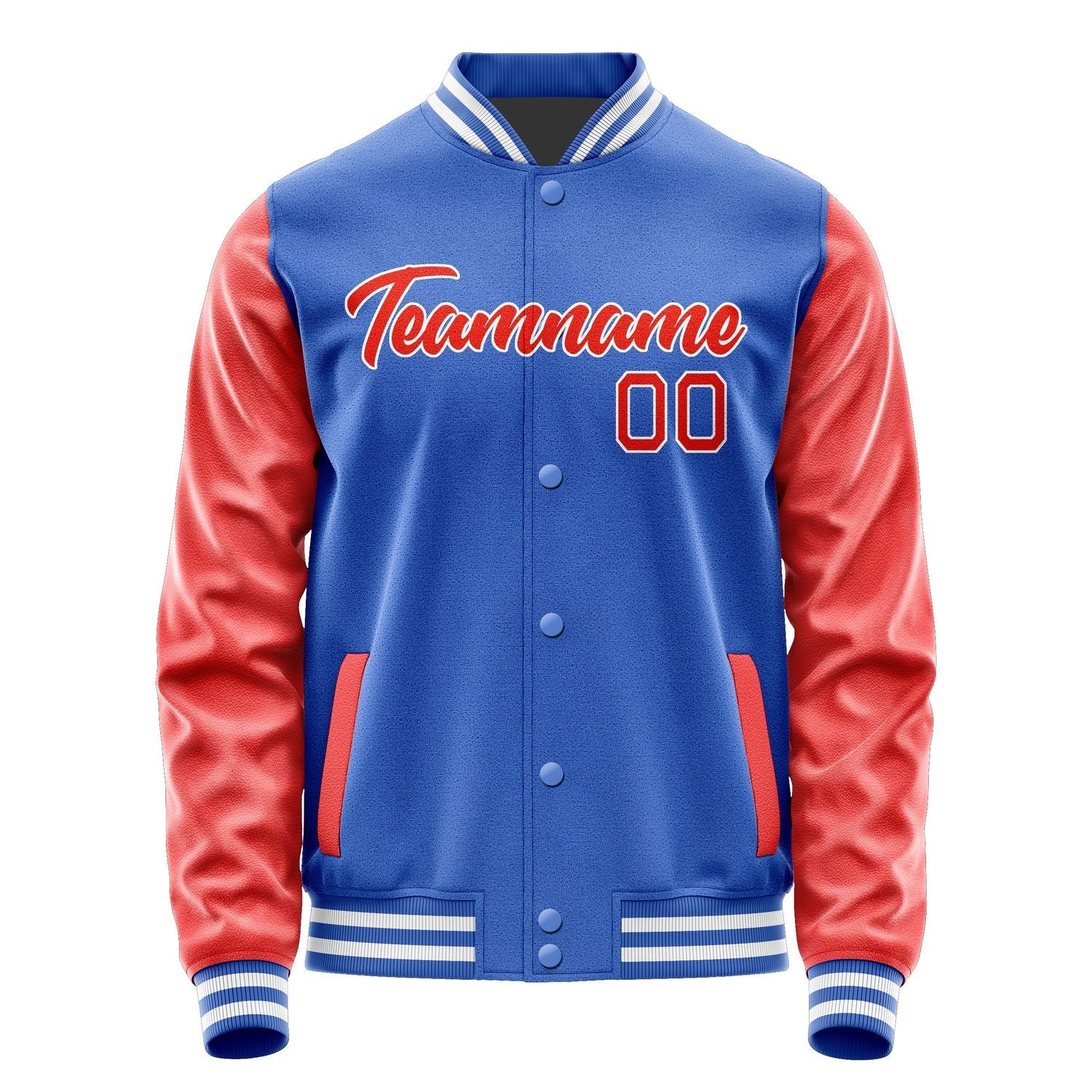 Custom Sky Blue Orange Red Jacket JA0909120917B21712