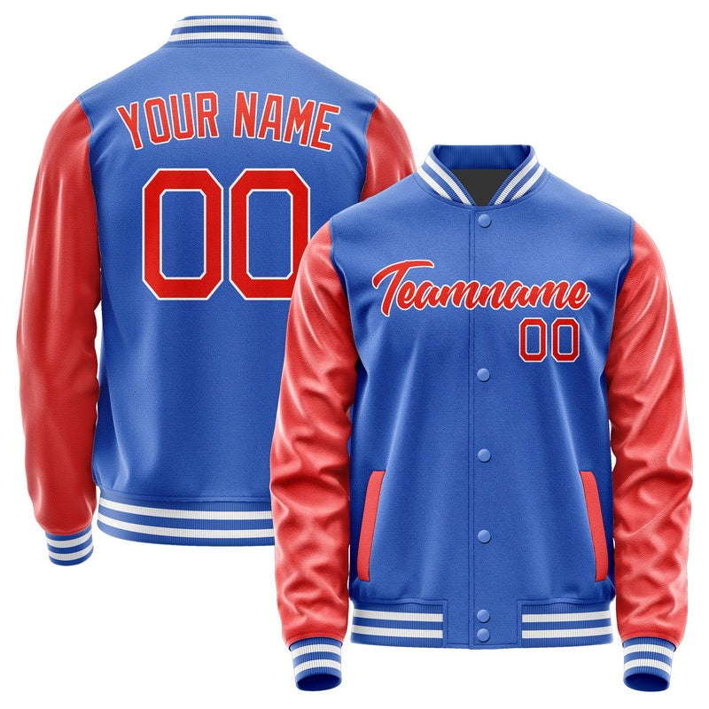 Custom Sky Blue Orange Red Jacket JA0909120918B21812