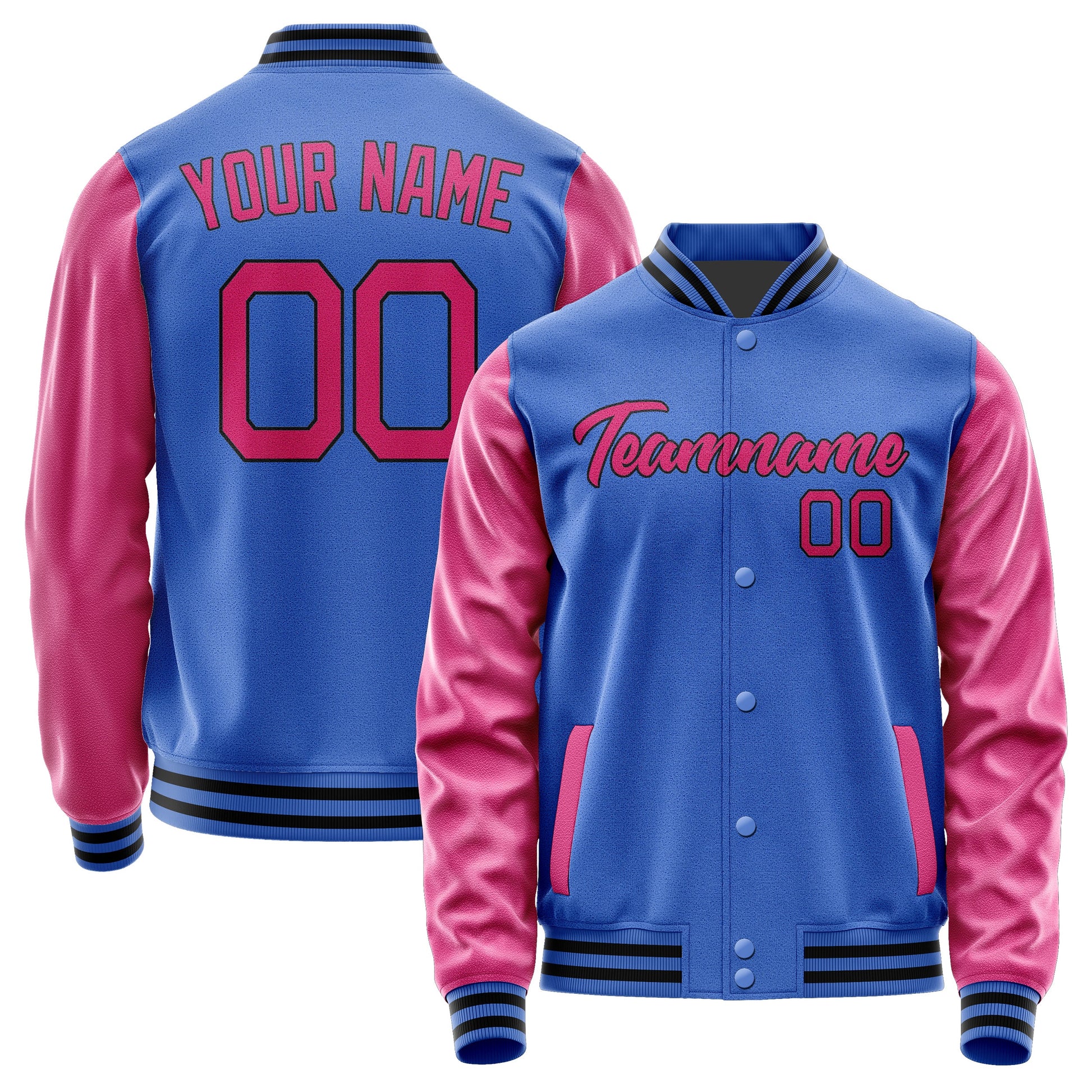 Custom Sky Blue Pink Jacket JA0909130917B21713