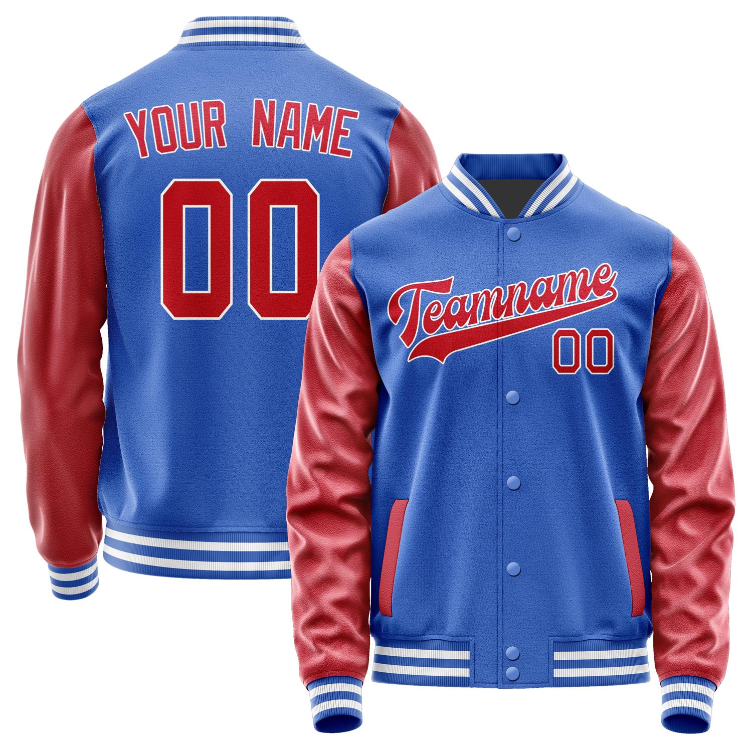 Custom Sky Blue Red Jacket JA0909140918B31814