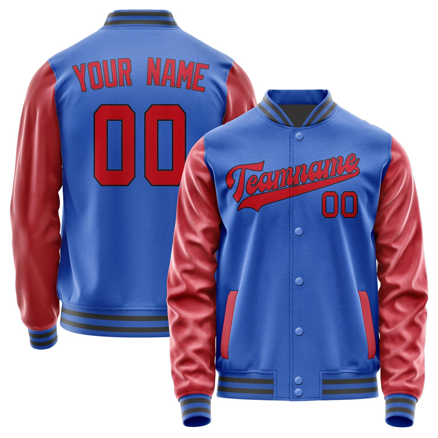 Custom Sky Blue Red Jacket JA0909140920B31714
