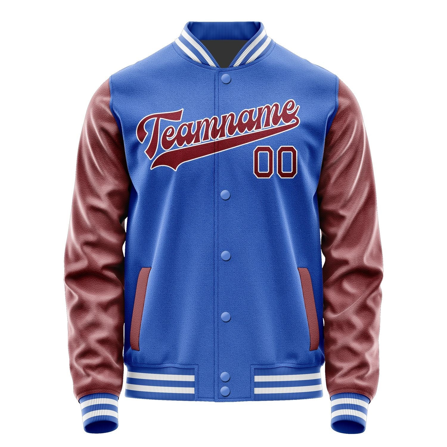 Custom Sky Blue Crimson Red Jacket JA0909150918B31815