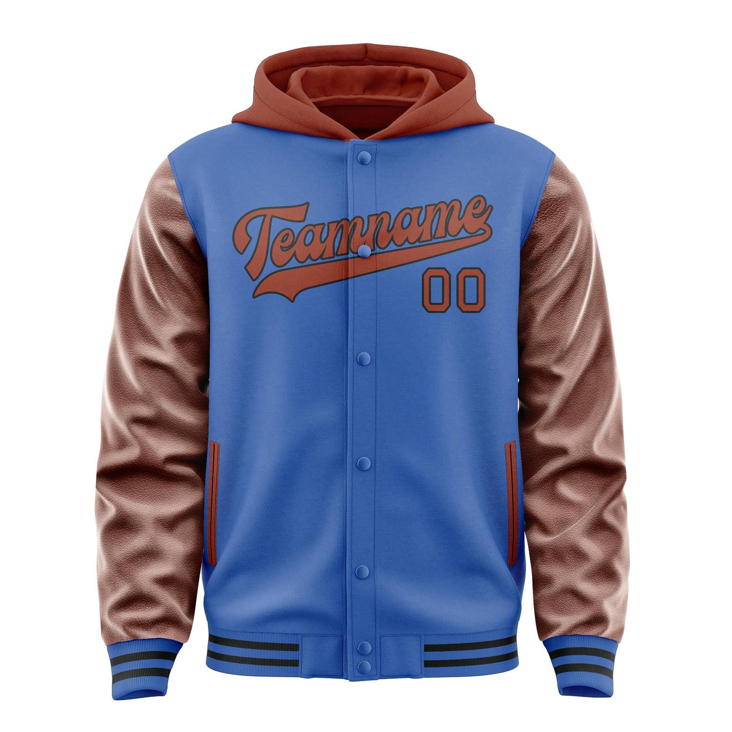 Custom Sky Blue Coral Red Jacket
