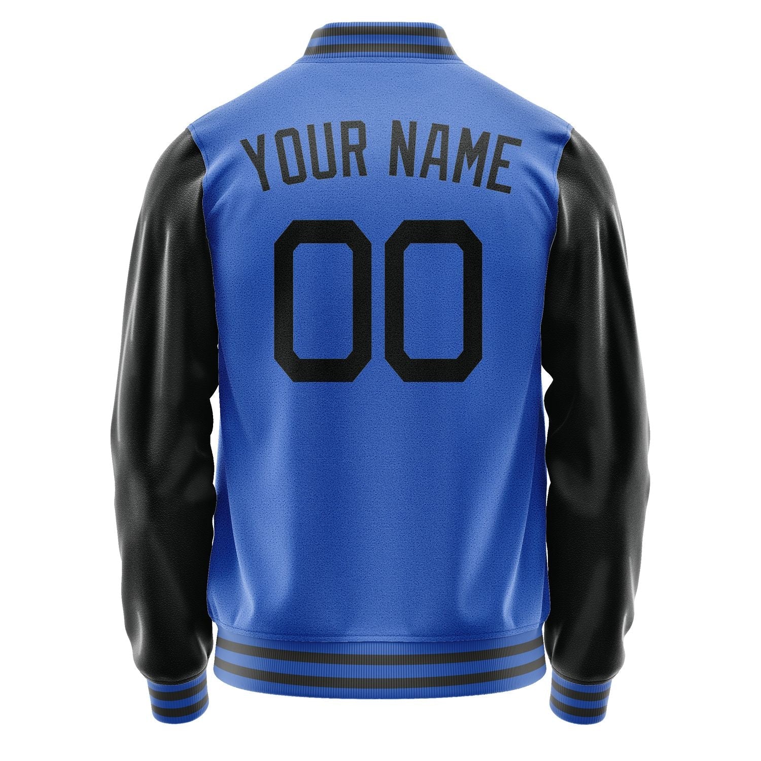 Custom Sky Blue Black Jacket JA0909170918B21817