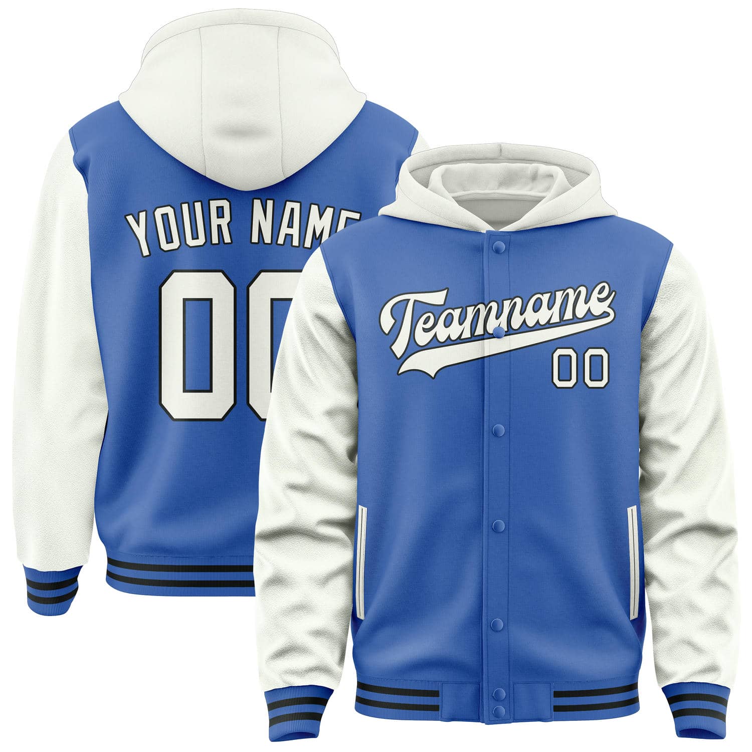 Custom Sky Blue White Jacket