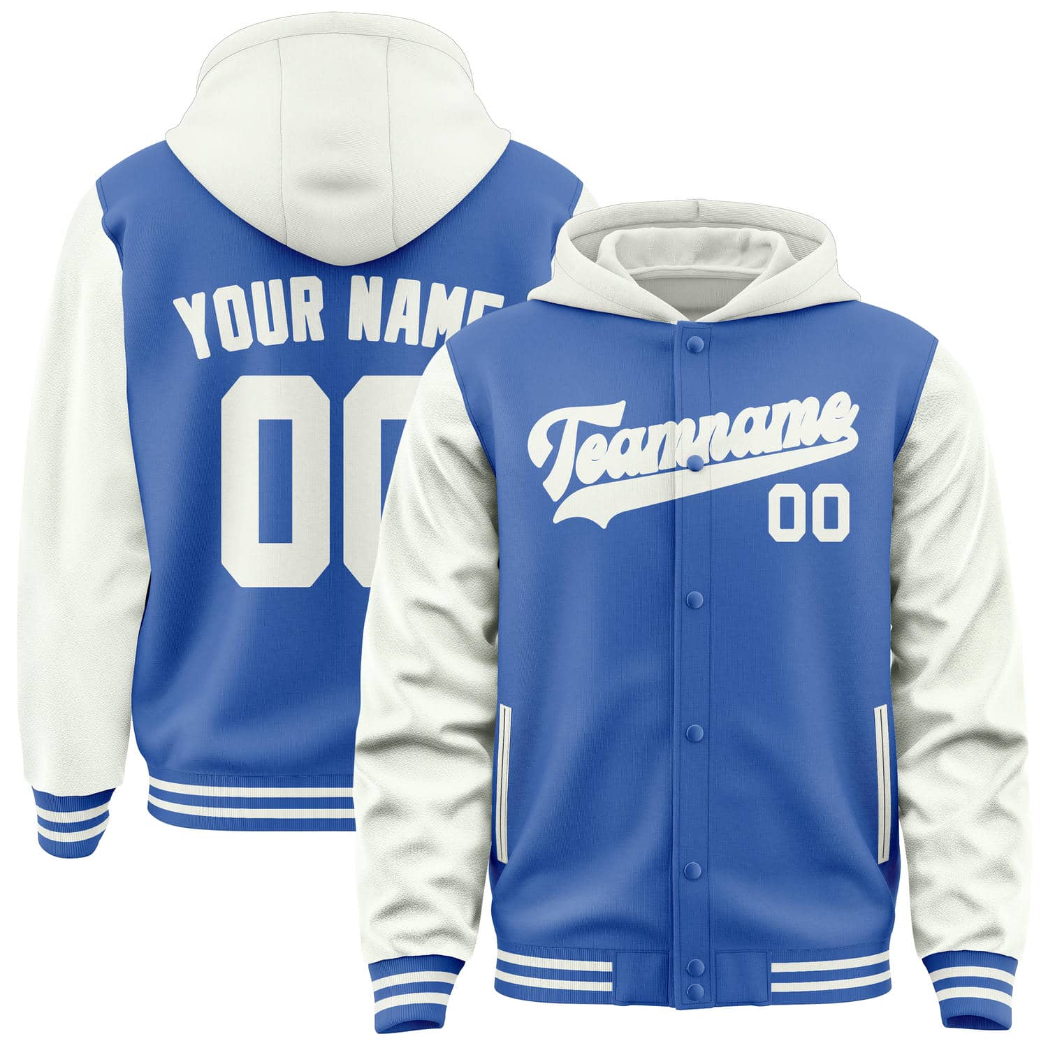 Custom Sky Blue White Jacket