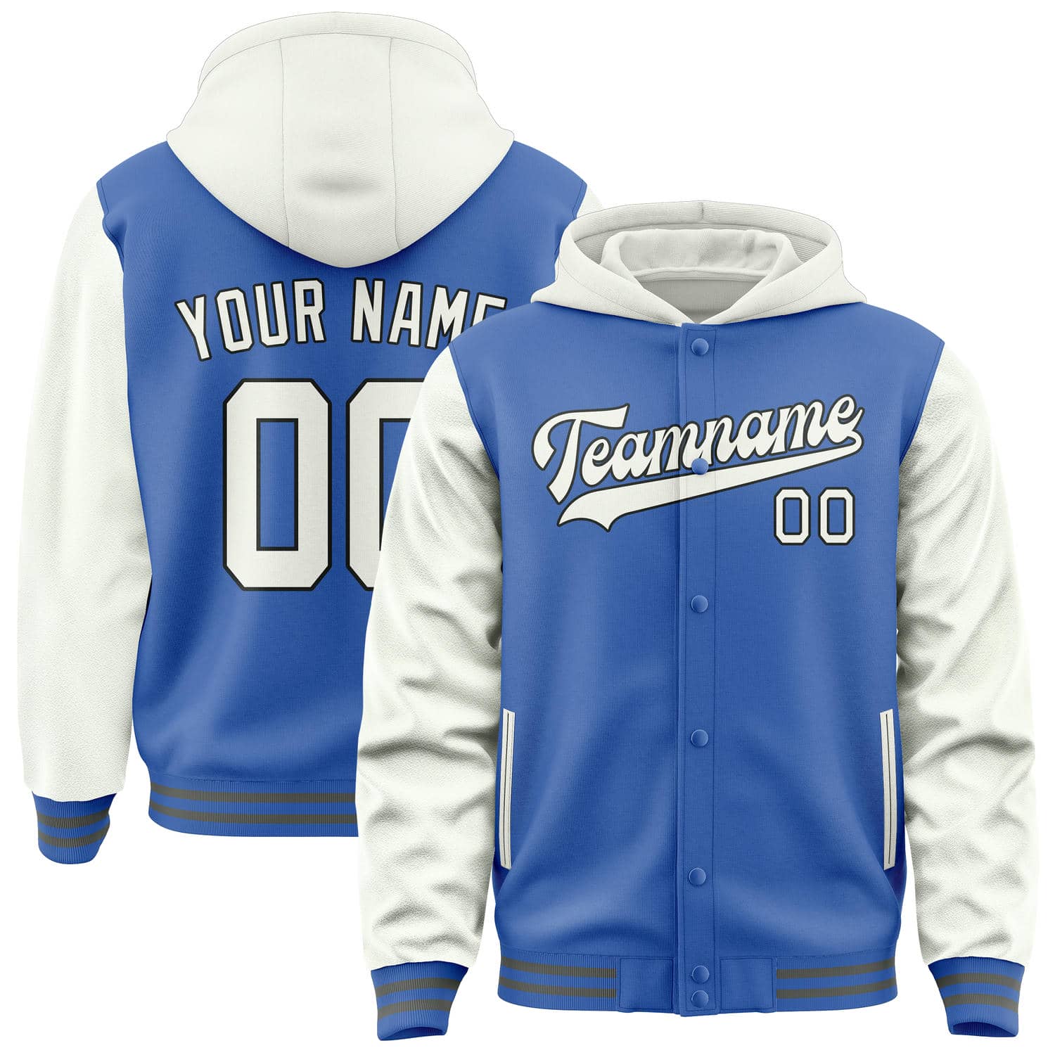 Custom Sky Blue White Jacket