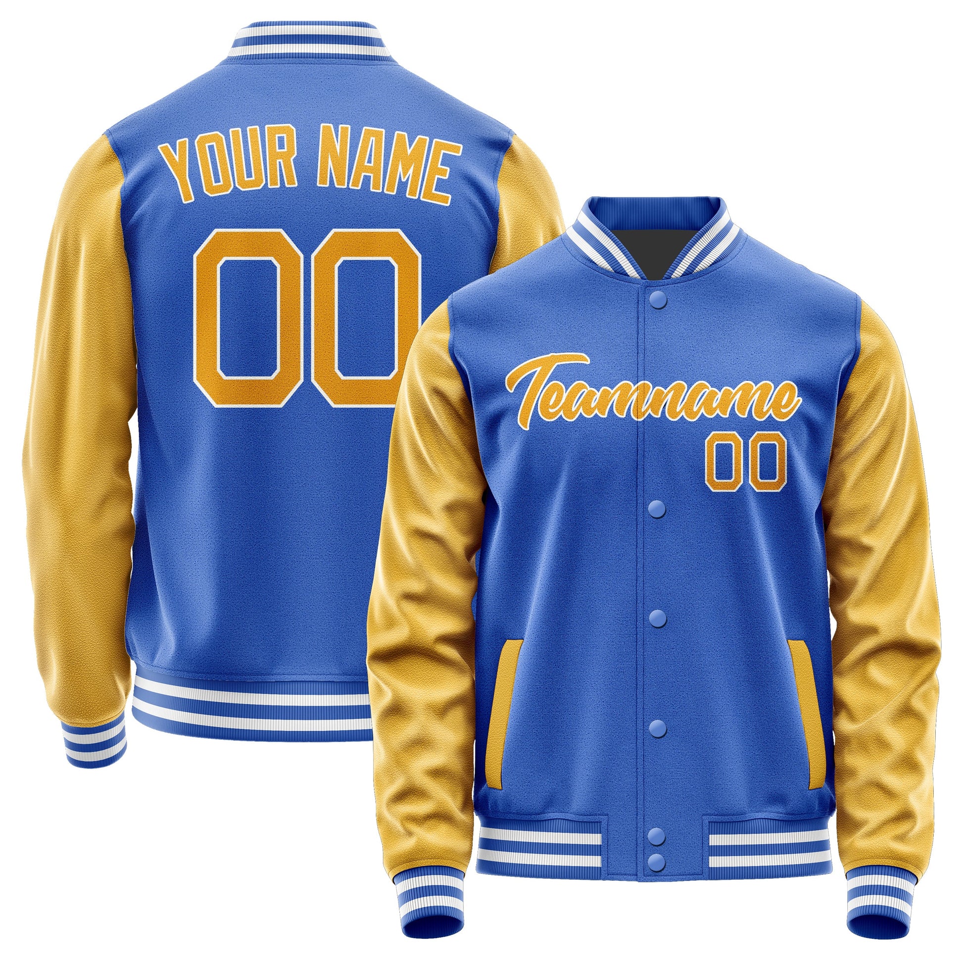 Custom Sky Blue Yellow Jacket JA0909190918B21819
