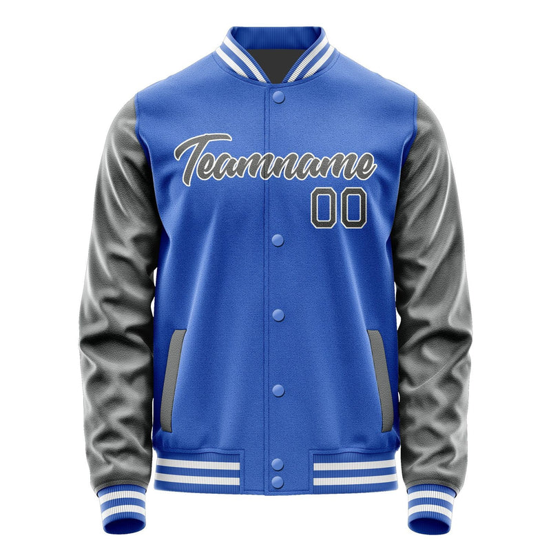 Custom Sky Blue Dark Grey Jacket JA0909200917B21720