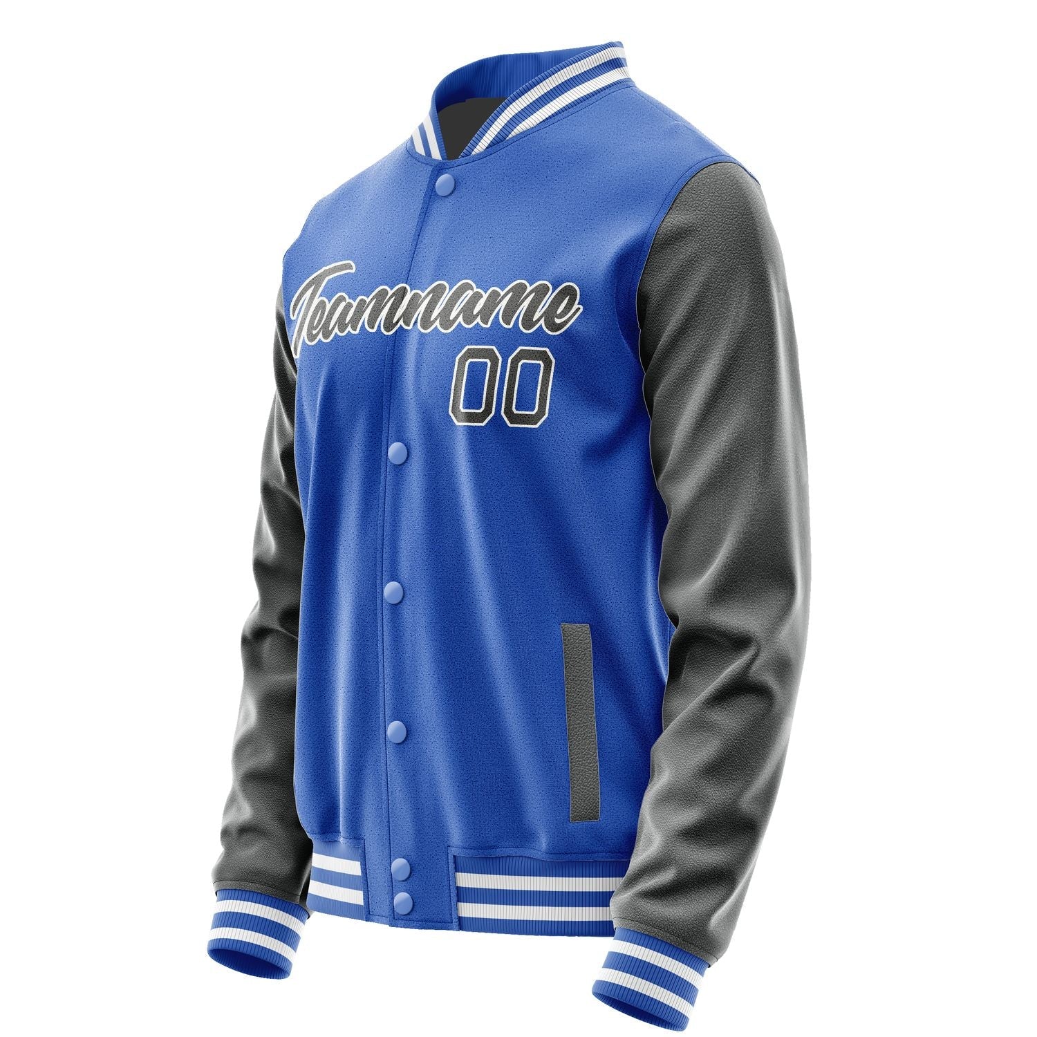 Custom Sky Blue Dark Grey Jacket JA0909200917B21720