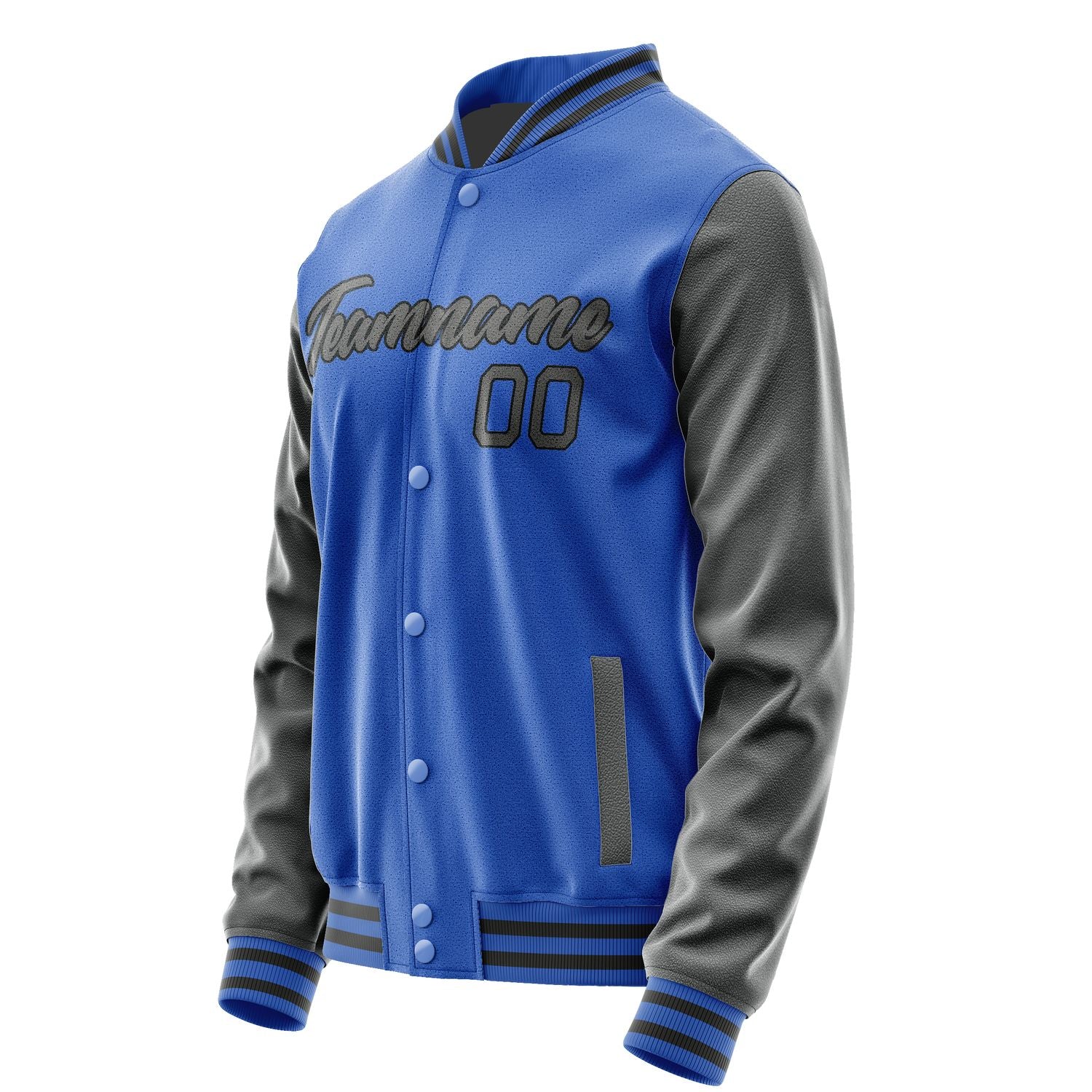 Custom Sky Blue Dark Grey Jacket JA0909200918B21820