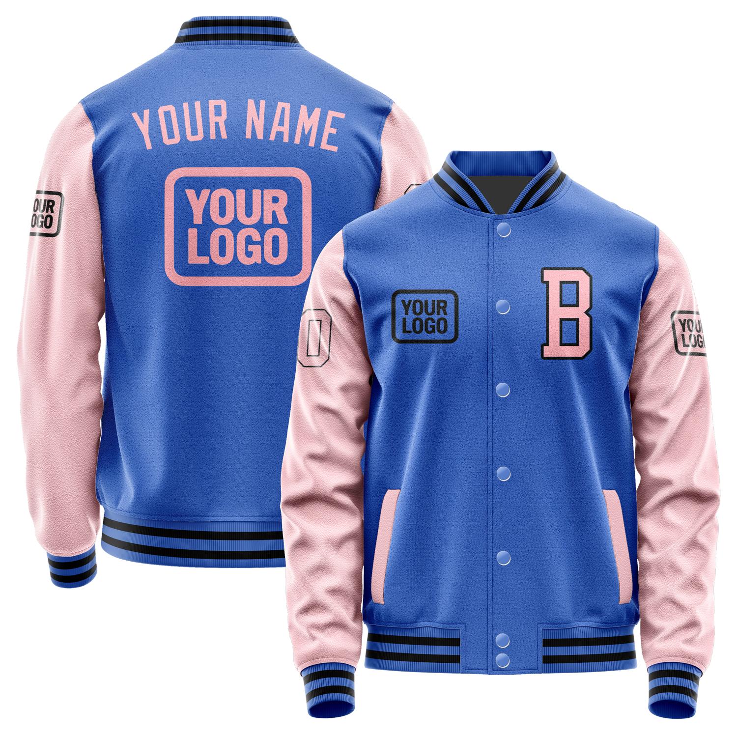 Custom Sky Blue Light Pink Jacket JA090921091717212117