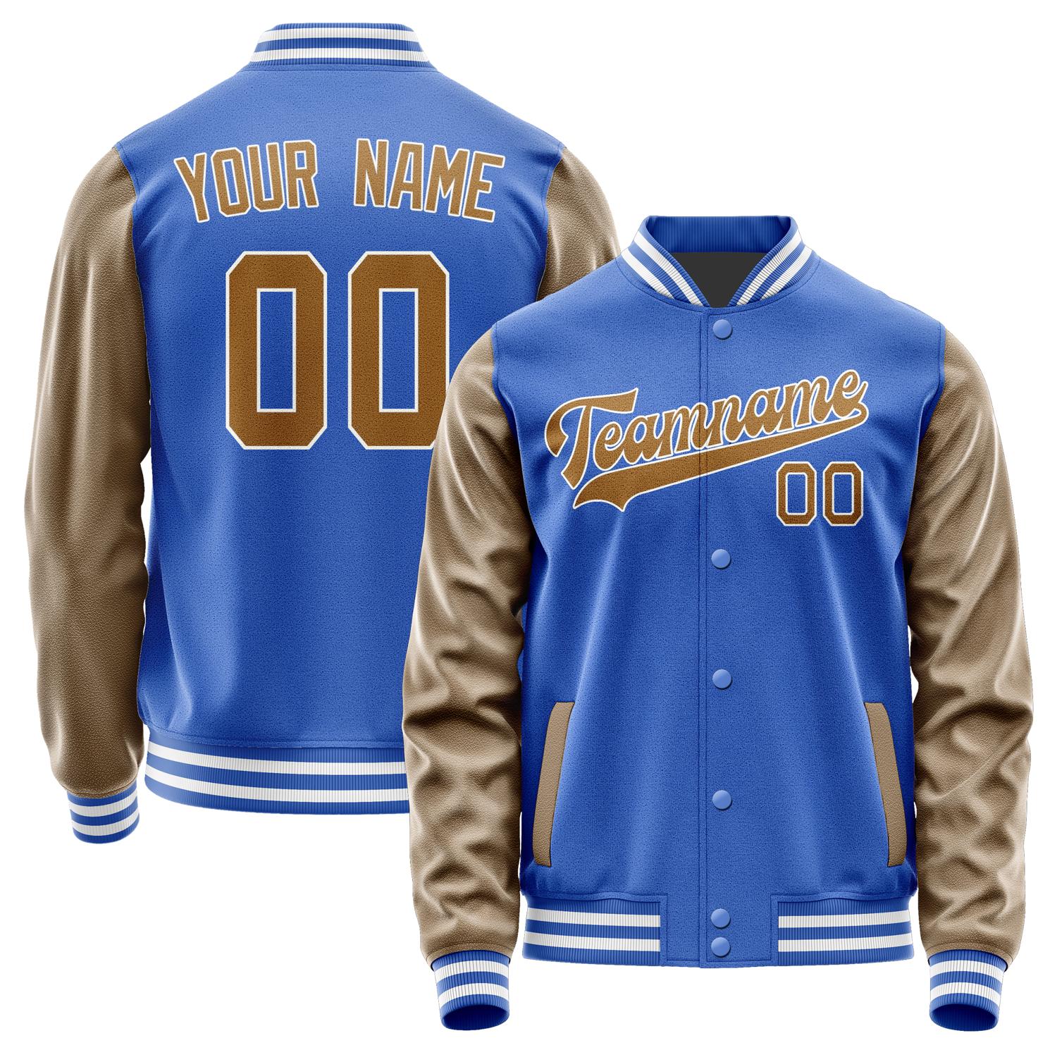 Custom Sky Blue Khaki Jacket JA0909220918B31822