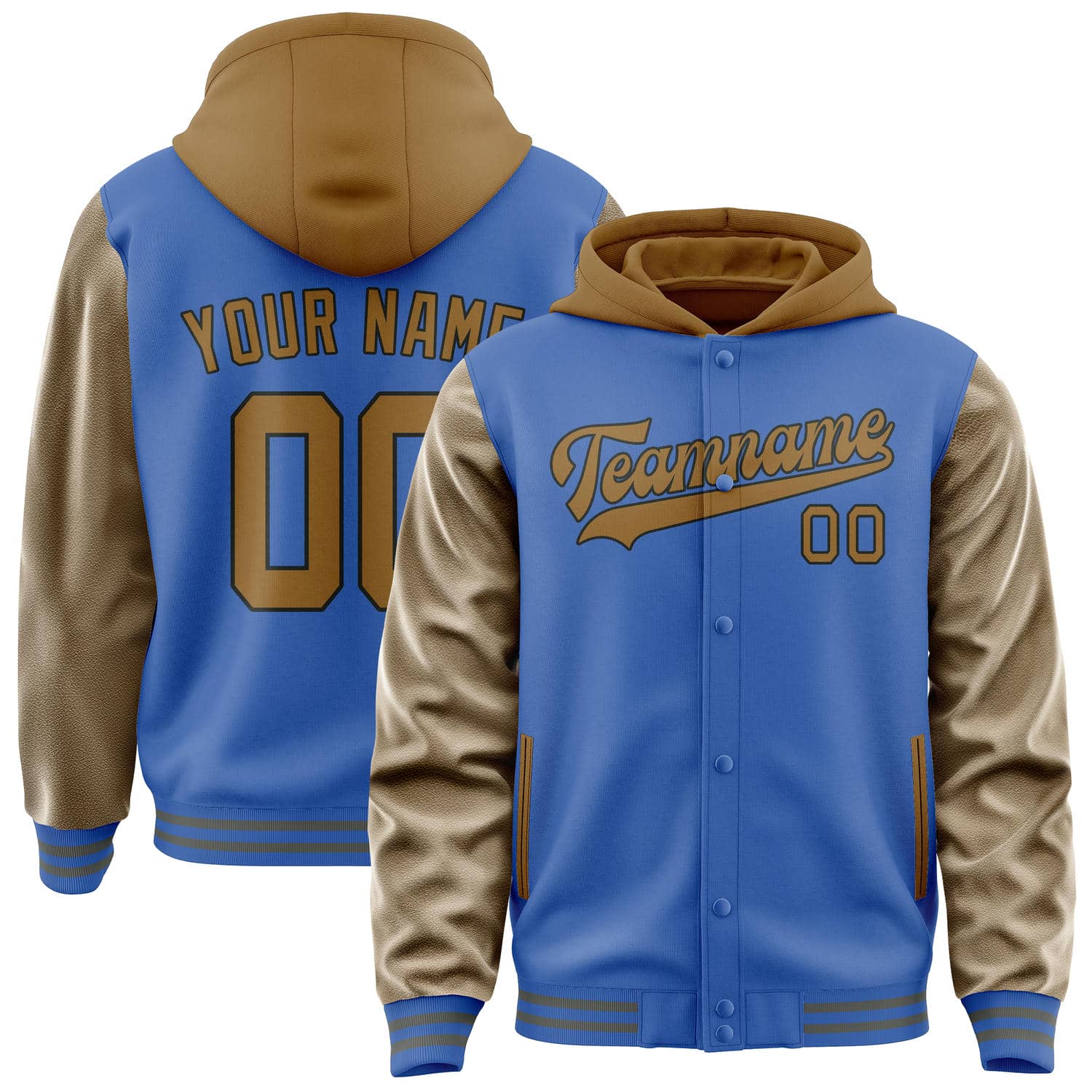 Custom Sky Blue Khaki Jacket