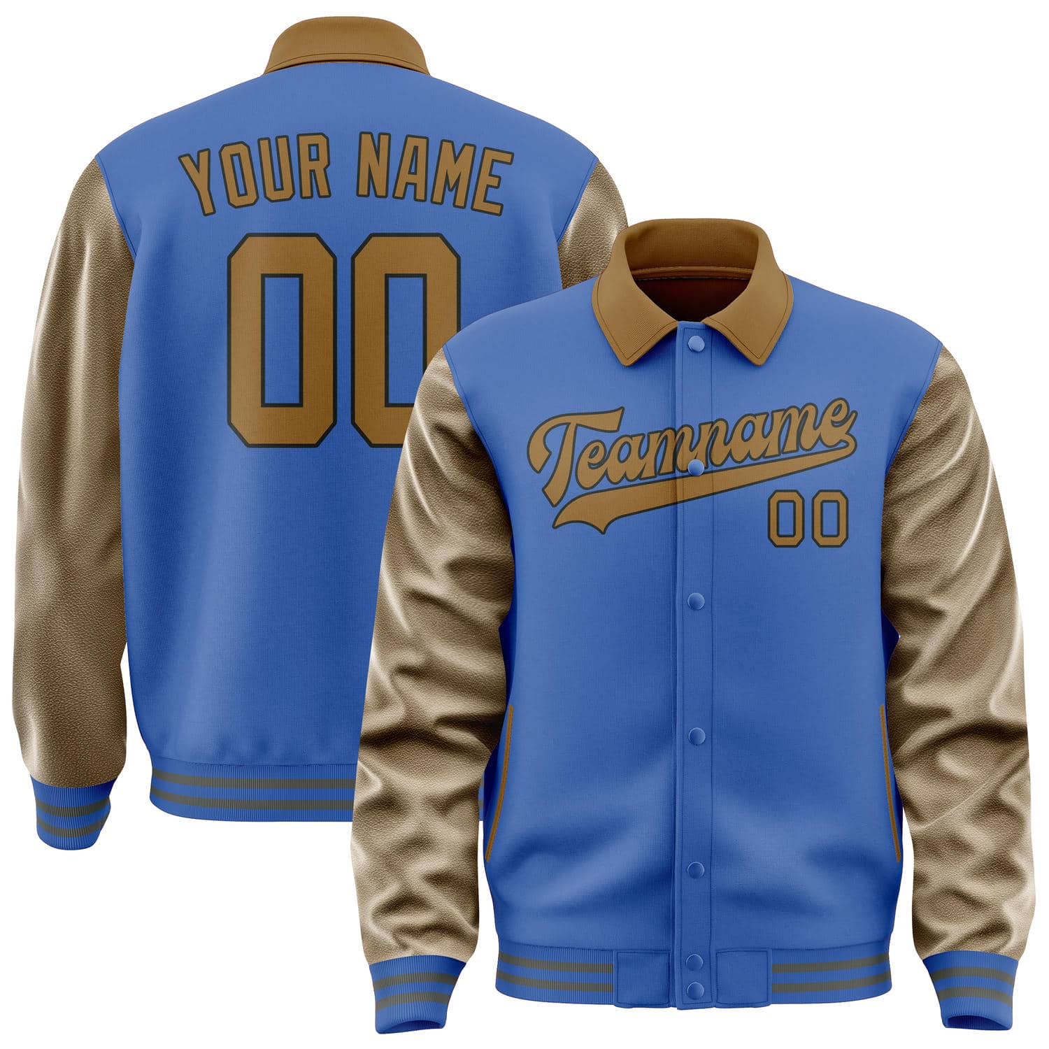 Custom Sky Blue Khaki Jacket
