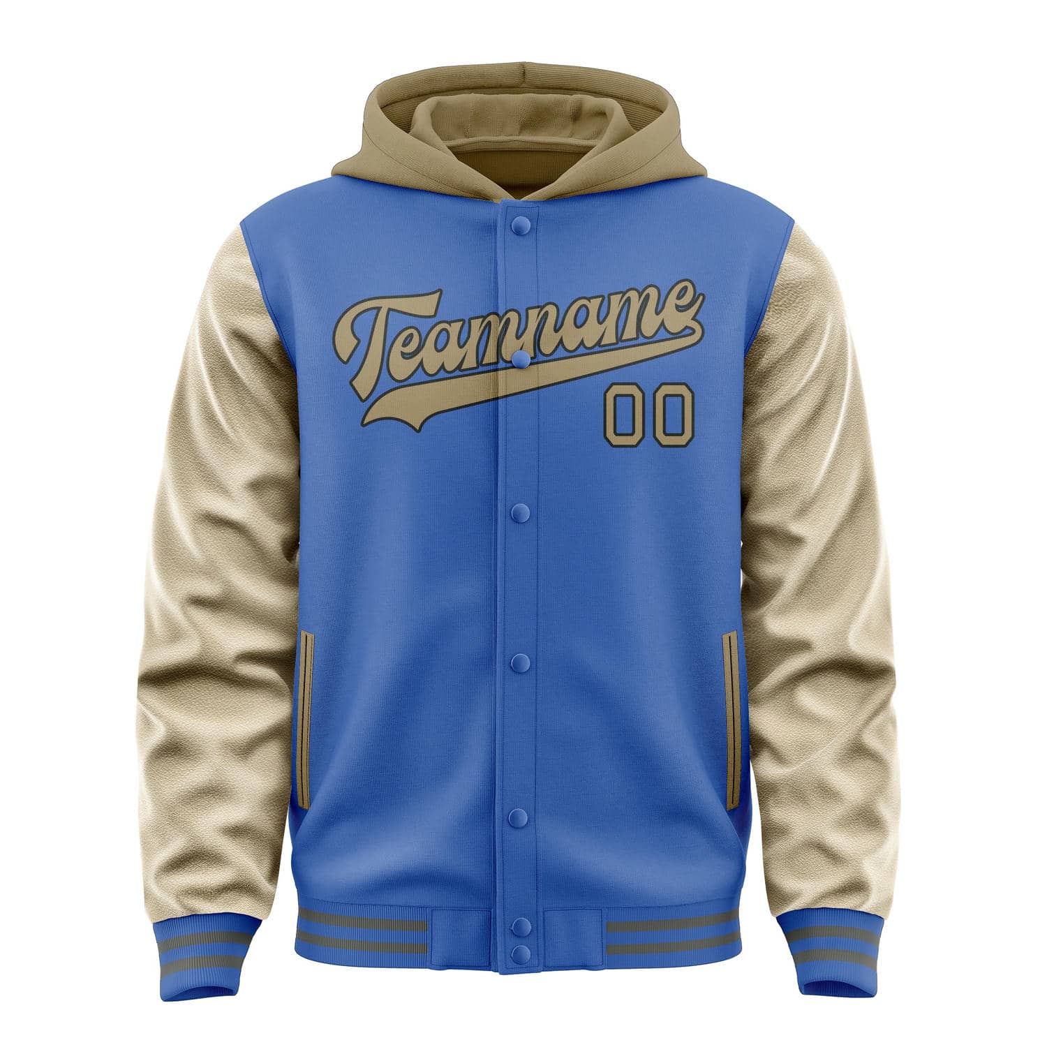 Custom Sky Blue Light Khaki Jacket