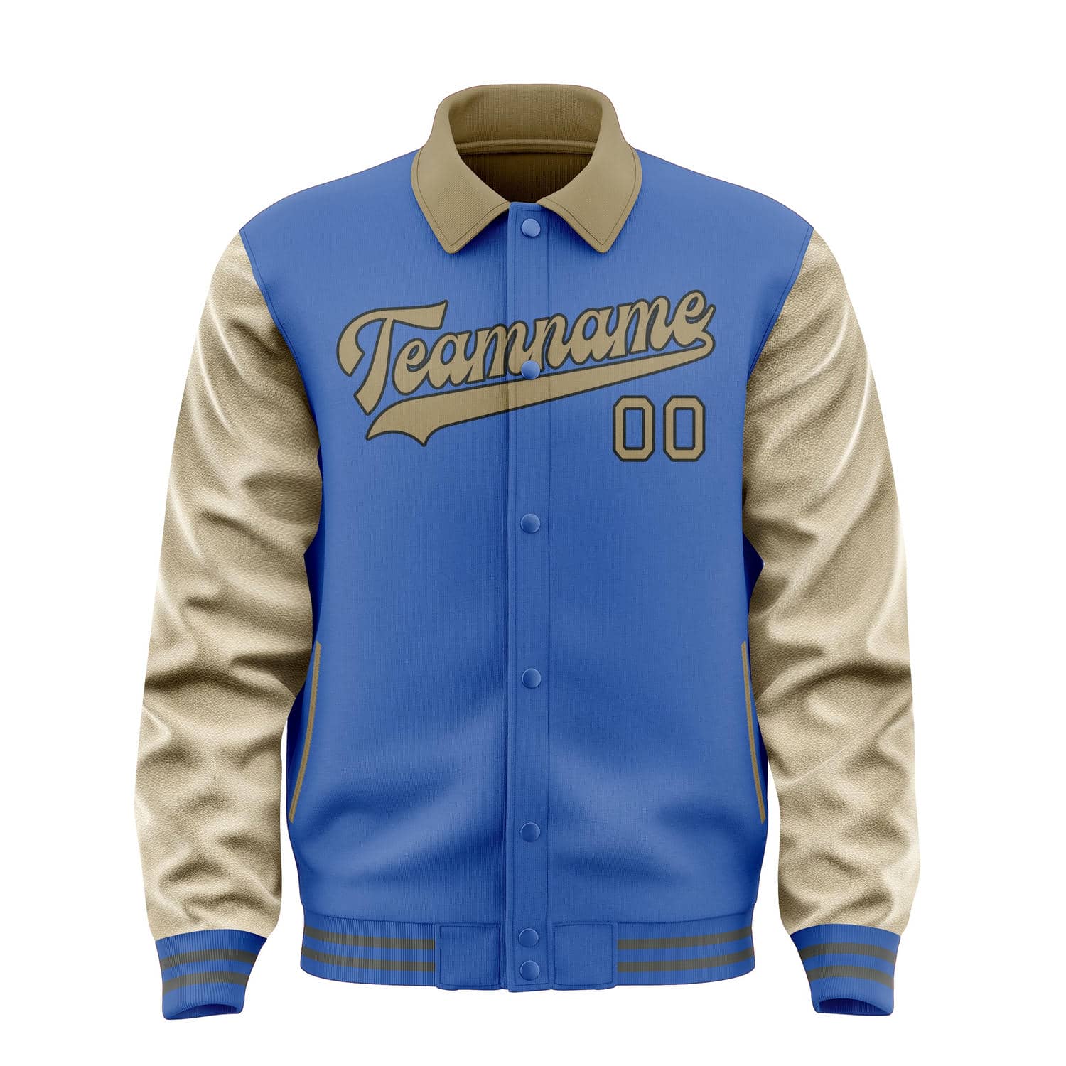 Custom Sky Blue Light Khaki Jacket