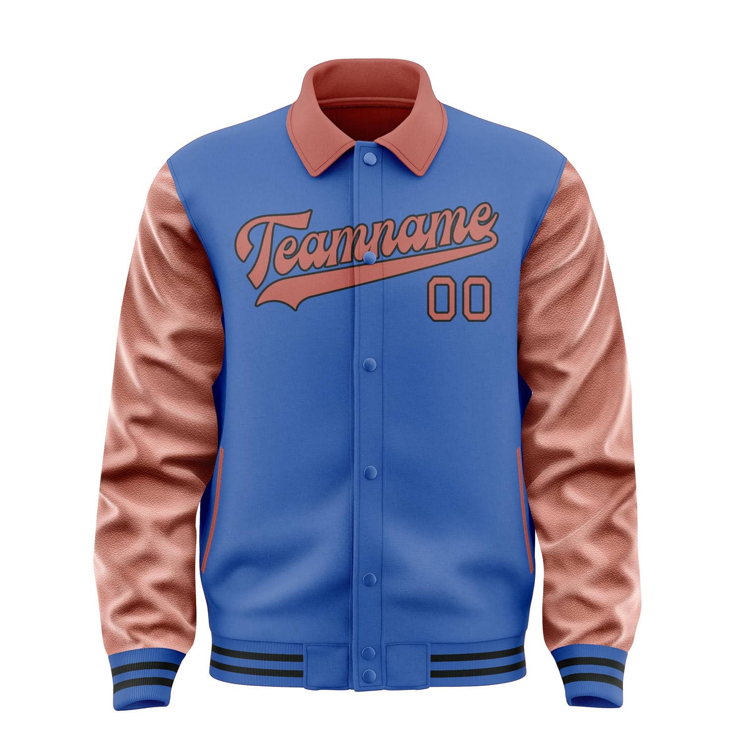 Custom Sky Blue Copper Rose Jacket