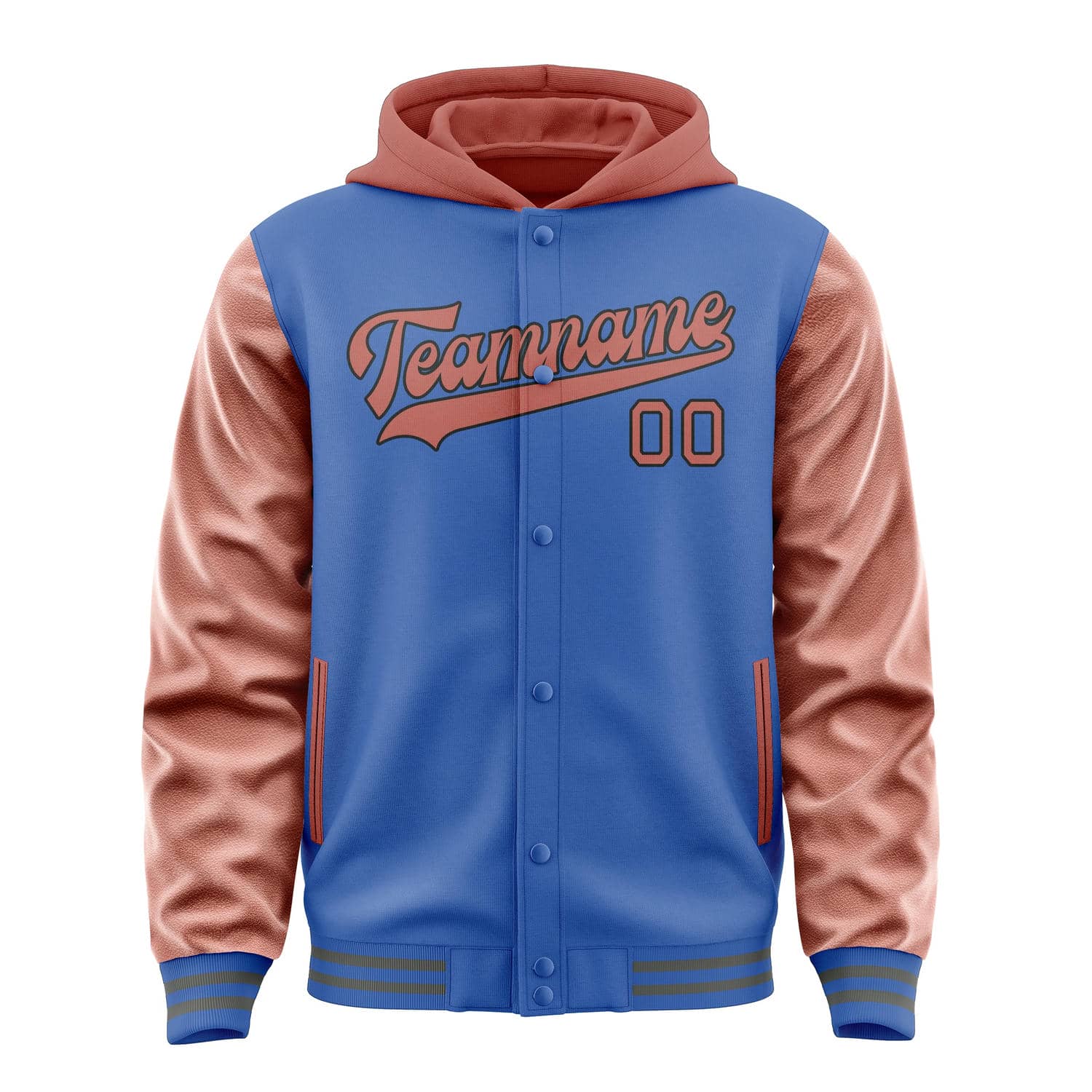 Custom Sky Blue Copper Rose Jacket