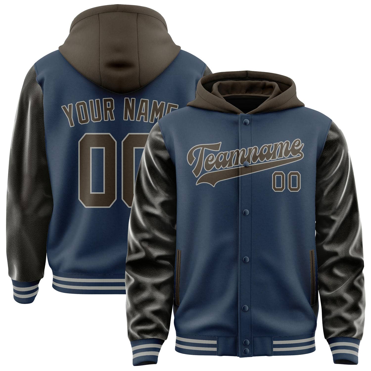 Custom Blue Brown Jacket
