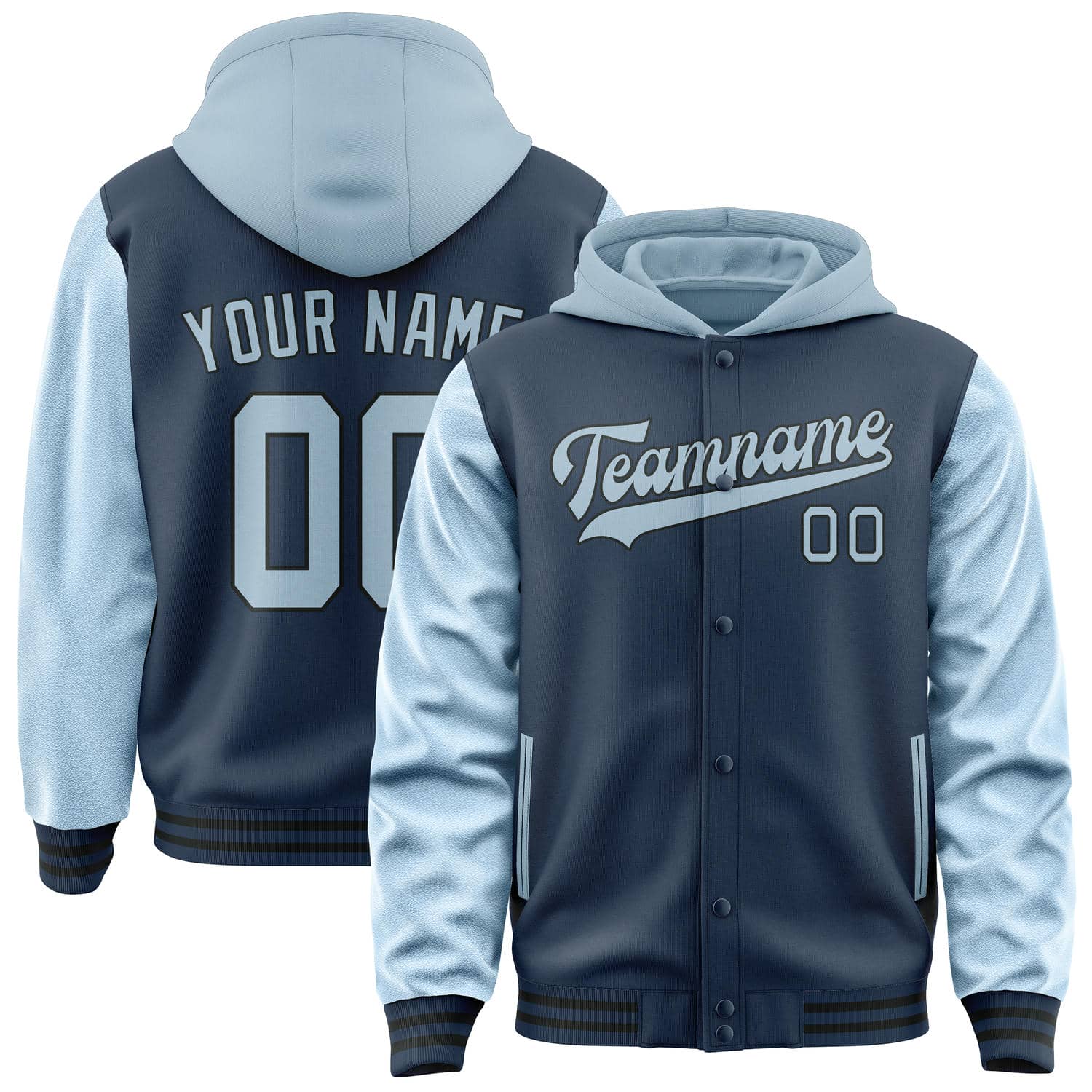 Custom Blue Light Blue Jacket
