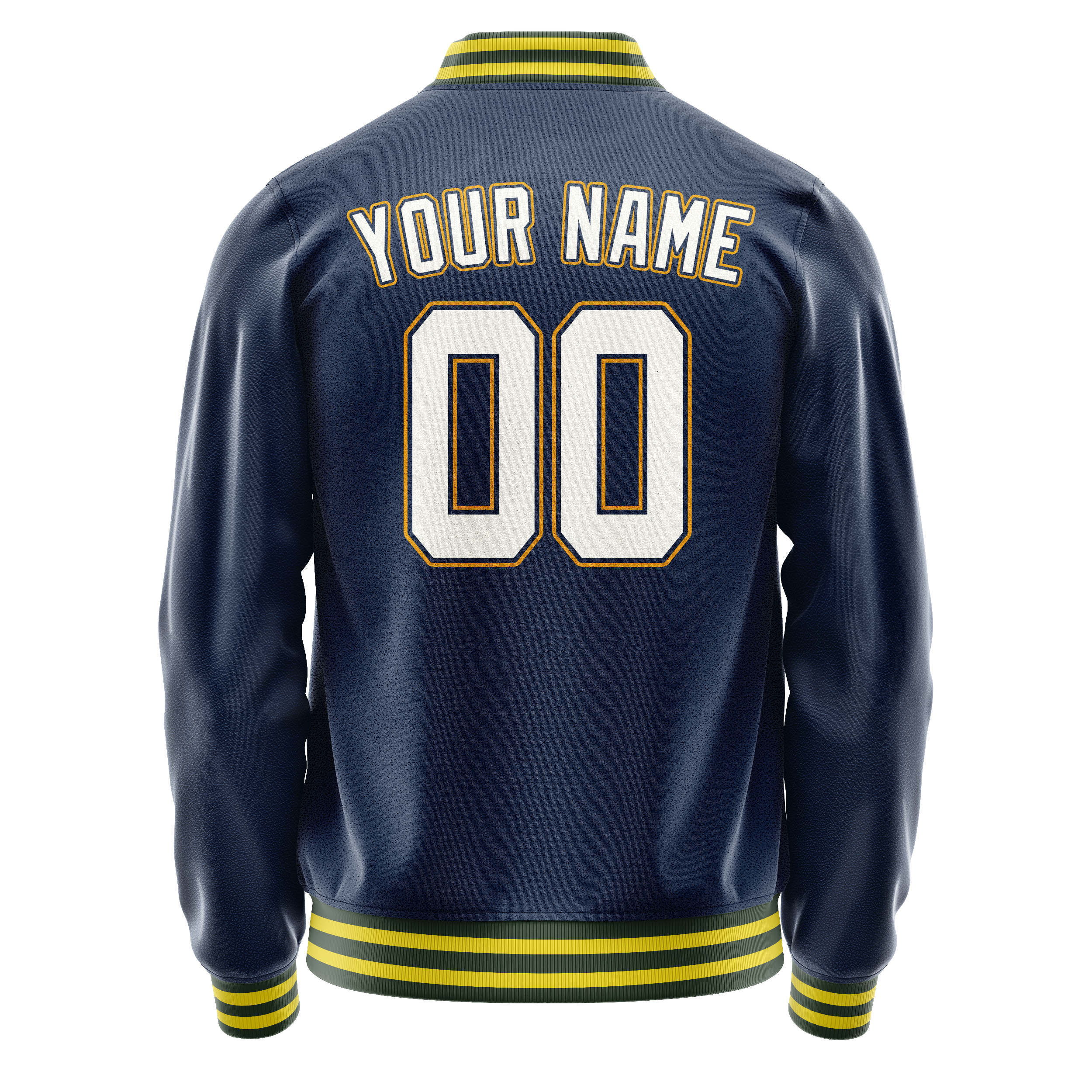 Custom Royal White Solid Color Varsity Letterman Jacket JA02240617XF548