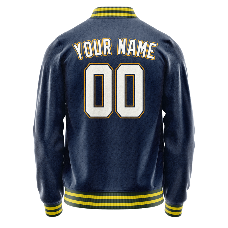 Custom Royal White Solid Color Varsity Letterman Jacket JA02240617XF548