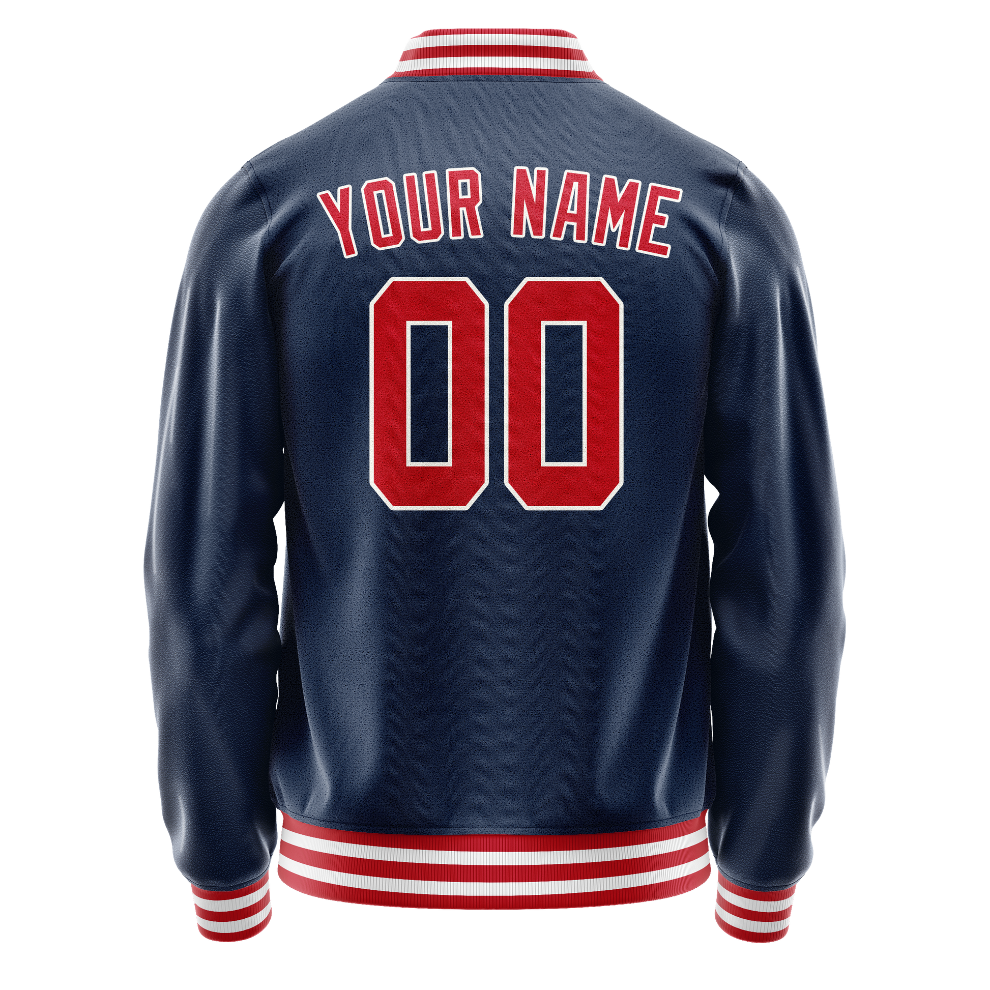 Custom Royal Crimson Solid Color Varsity Letterman Jacket JA02240617XF555
