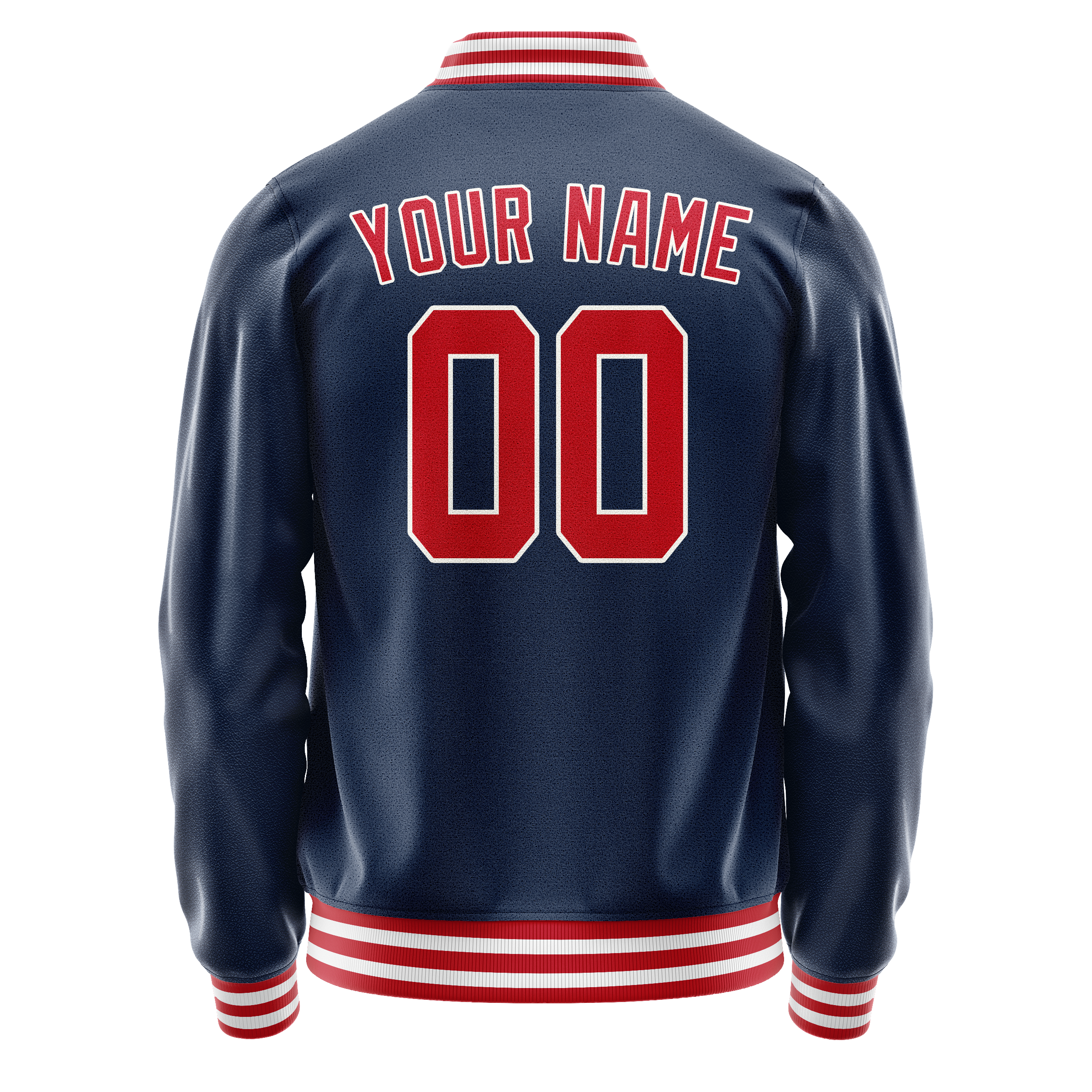 Custom Royal Crimson Solid Color Varsity Letterman Jacket JA02240617XF555