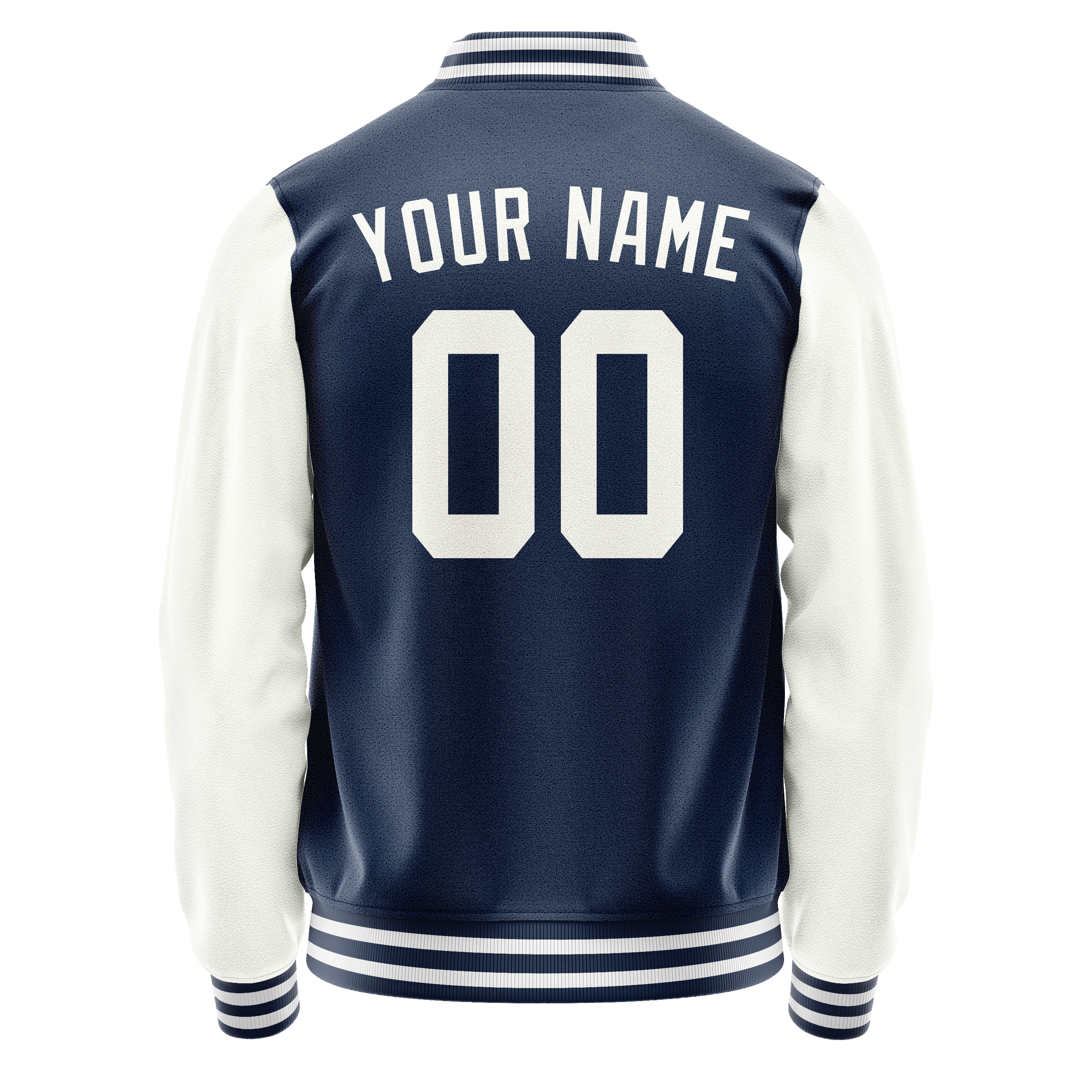 Custom Royal White Solid Color Varsity Letterman Jacket JA02240617XF556