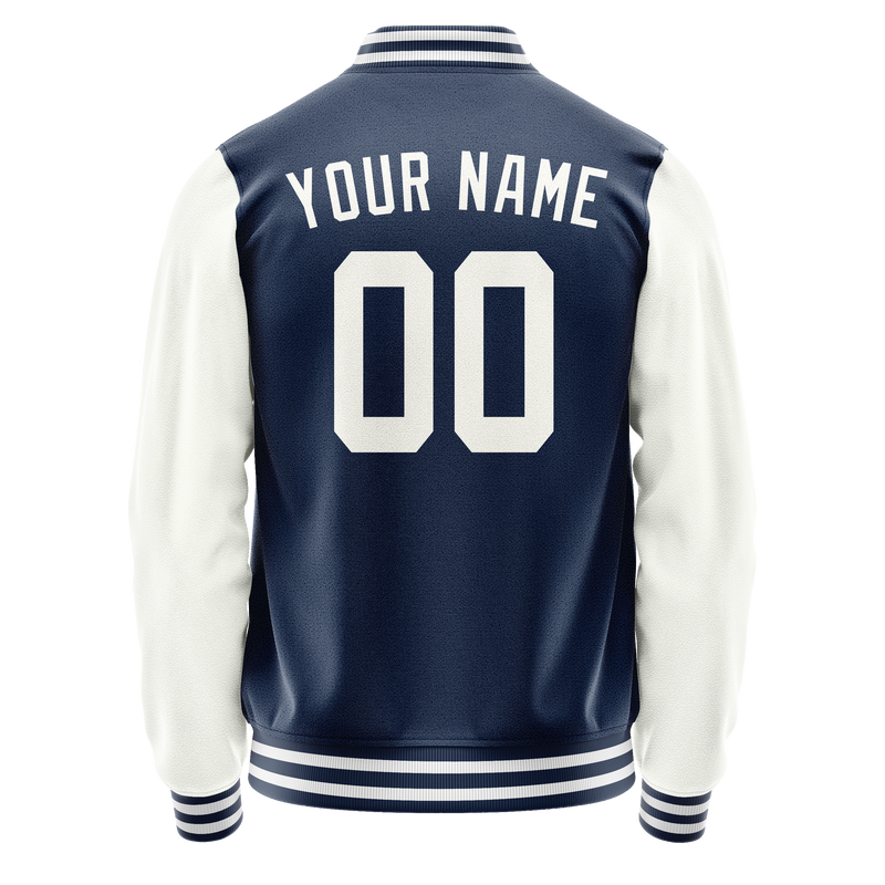 Custom Royal White Solid Color Varsity Letterman Jacket JA02240617XF556