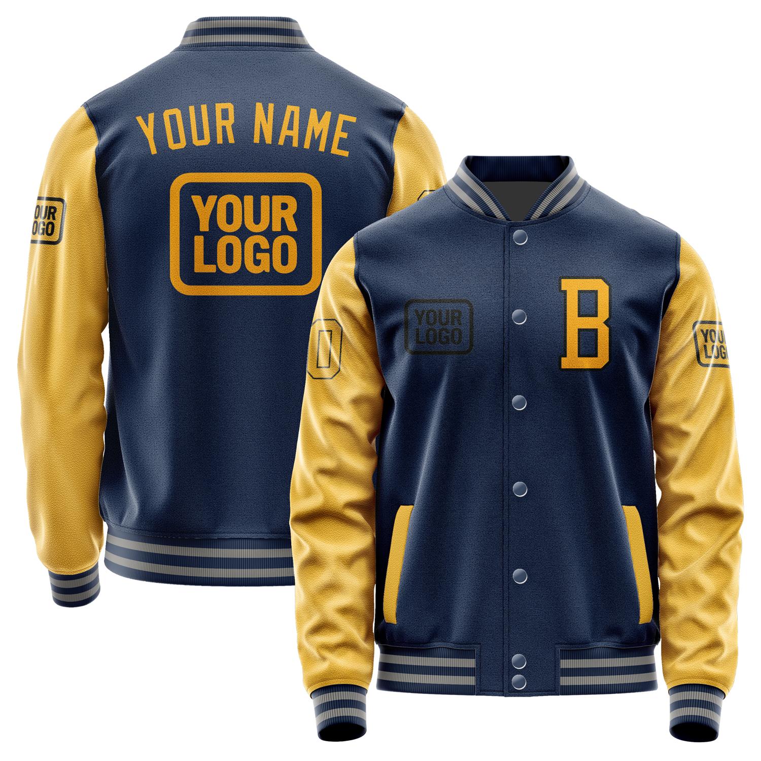 Custom Blue Yellow Jacket JA101019100417191917
