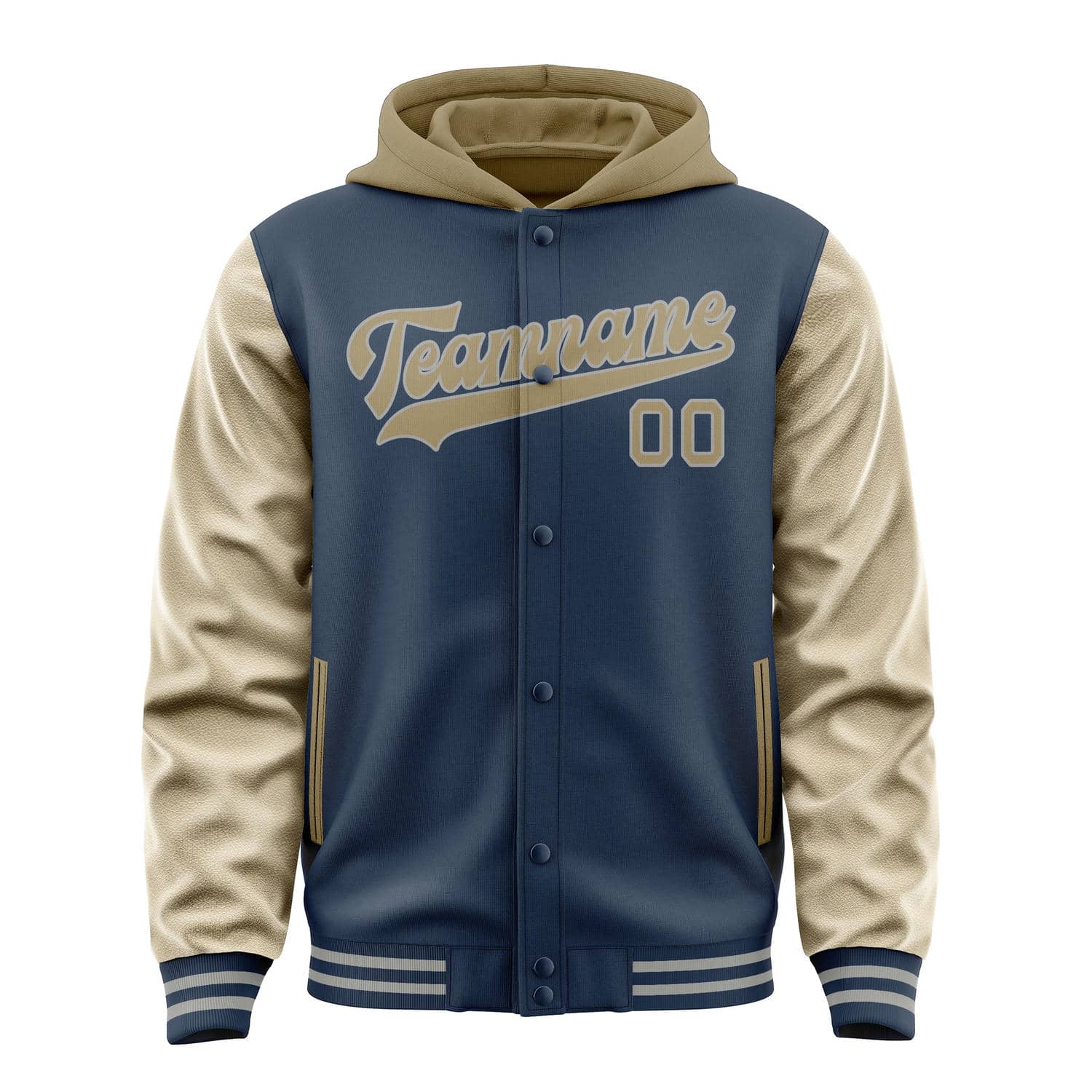 Custom Blue Light Khaki Jacket