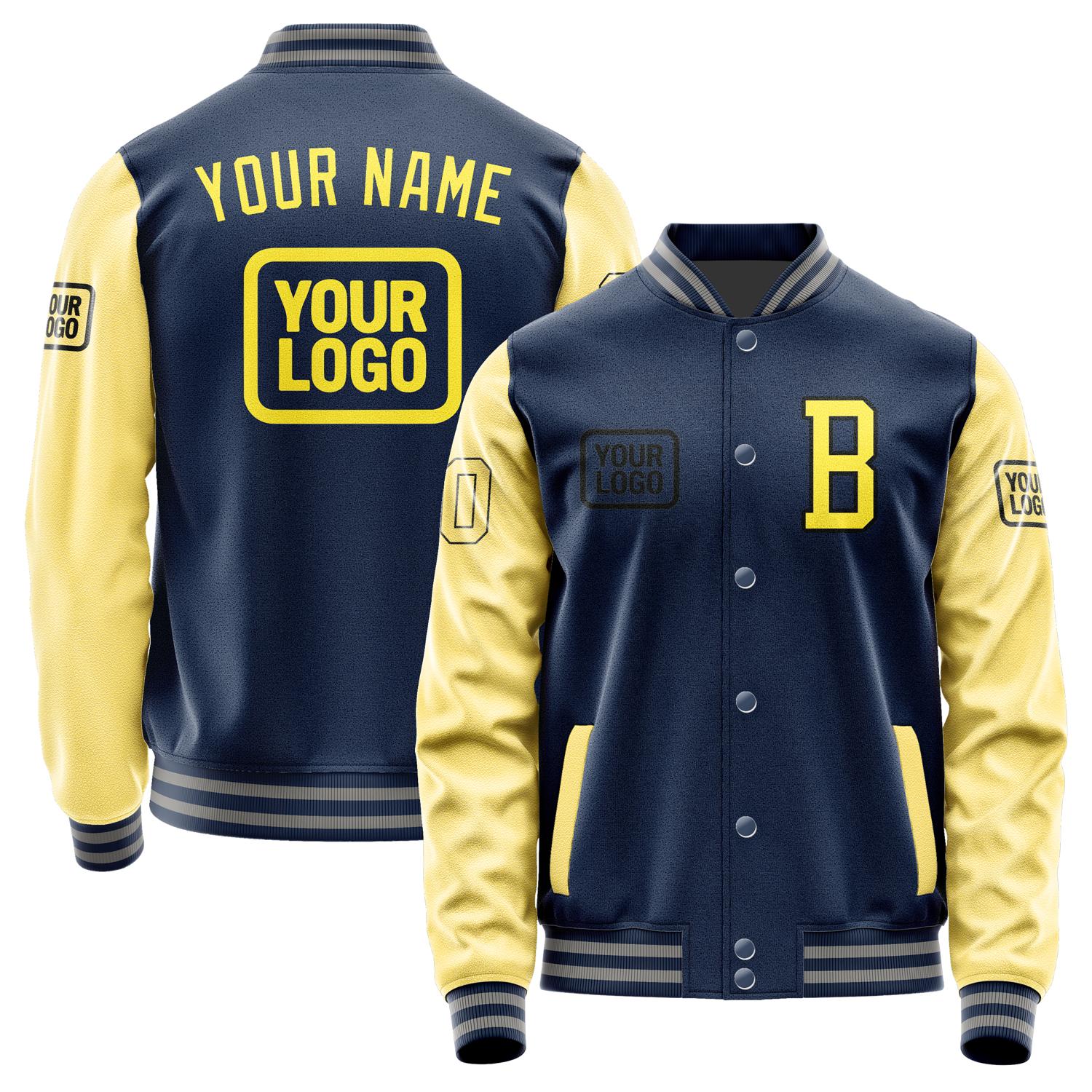 Custom Blue Light Yellow Jacket JA101026100417262617