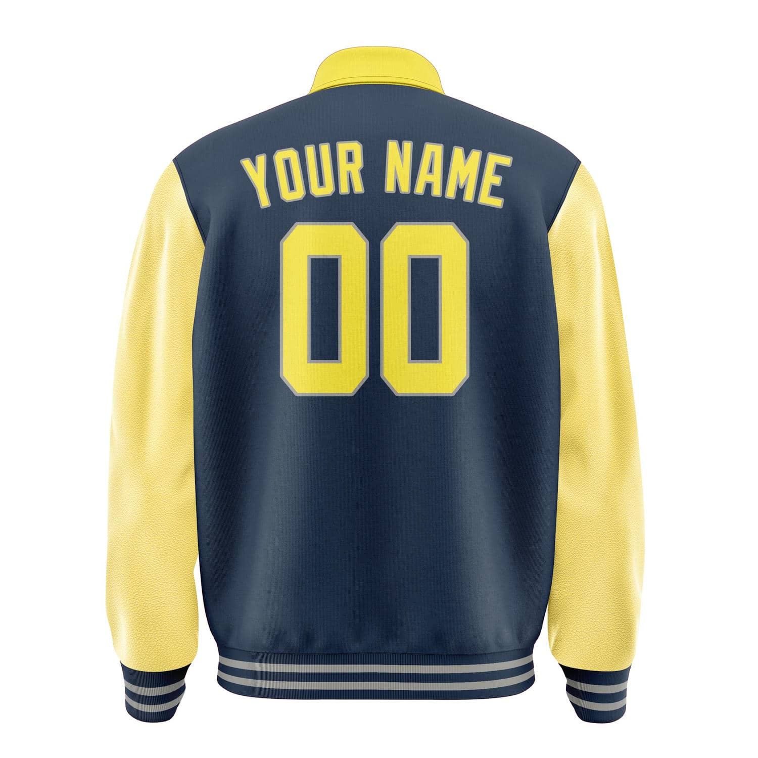 Custom Blue Light Yellow Jacket
