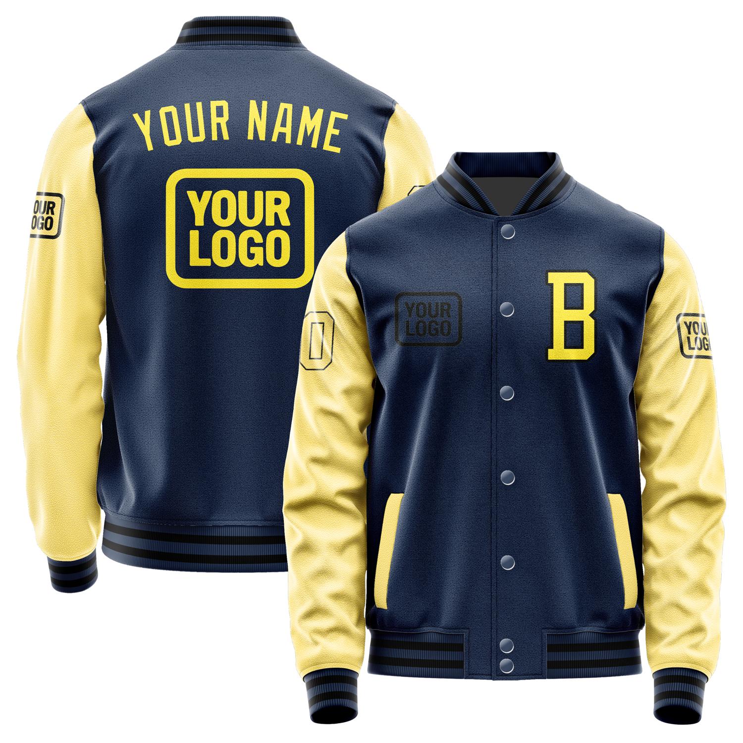 Custom Blue Light Yellow Jacket JA101026101717262617