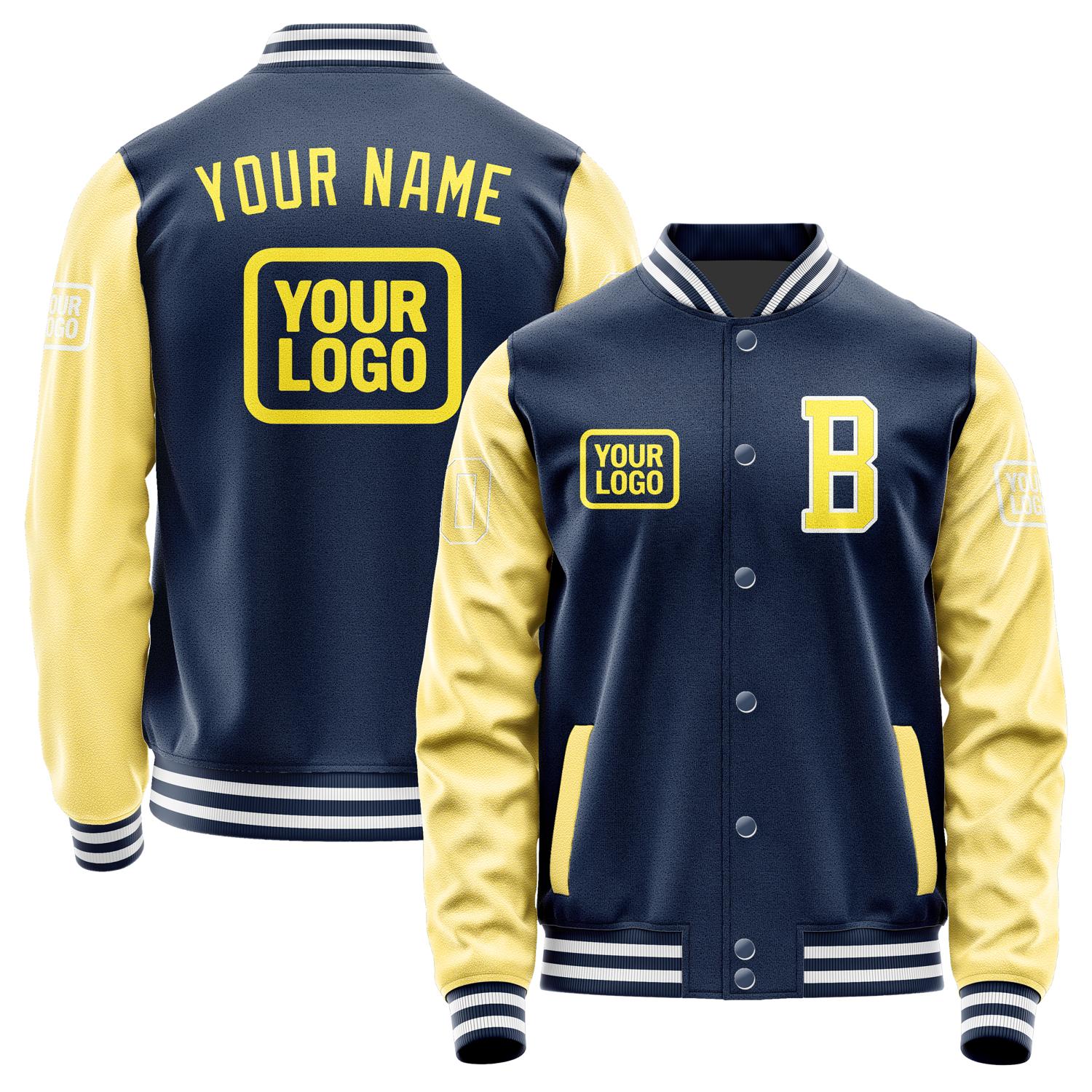 Custom Blue Light Yellow Jacket JA101026101818262618