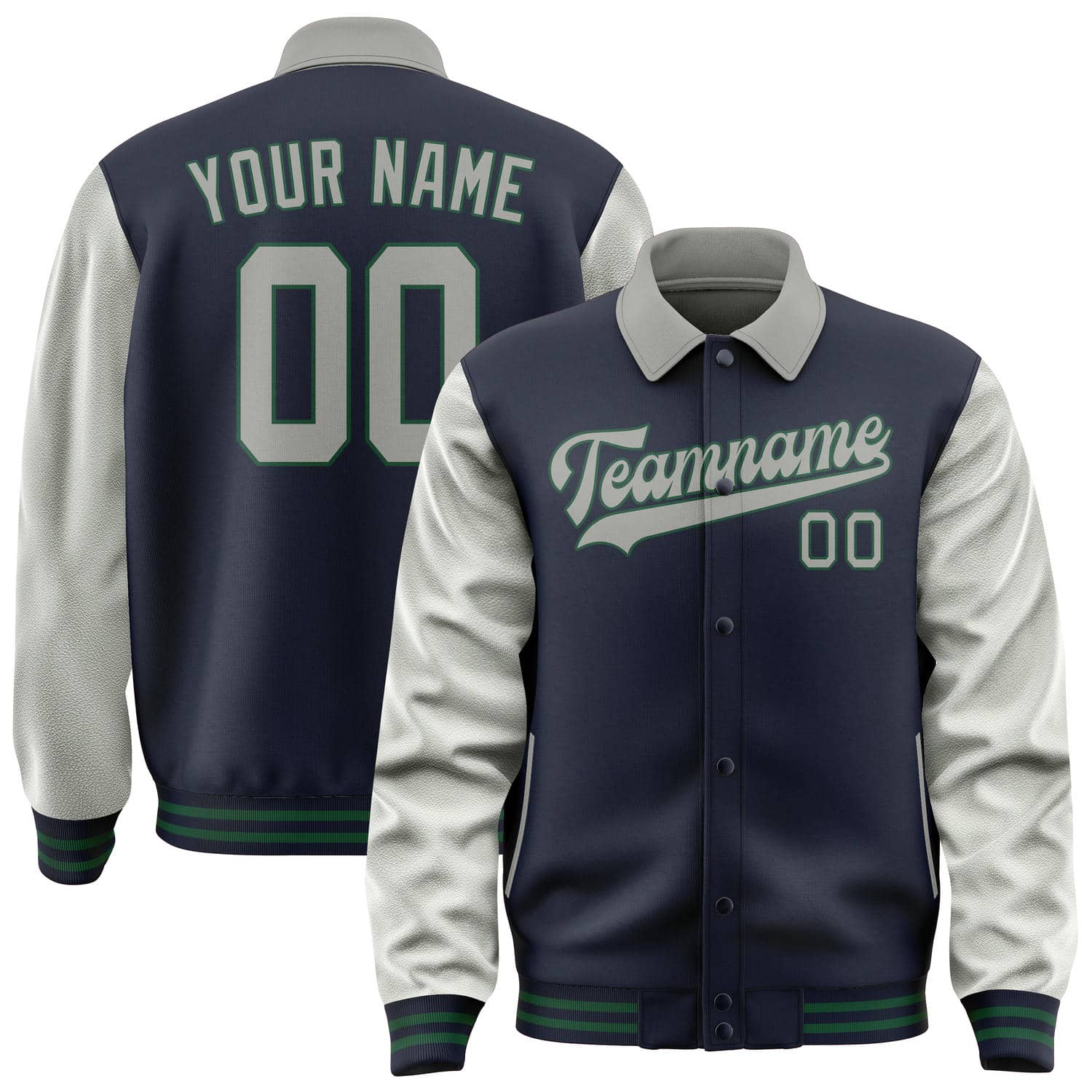 Custom Navy Gray Jacket