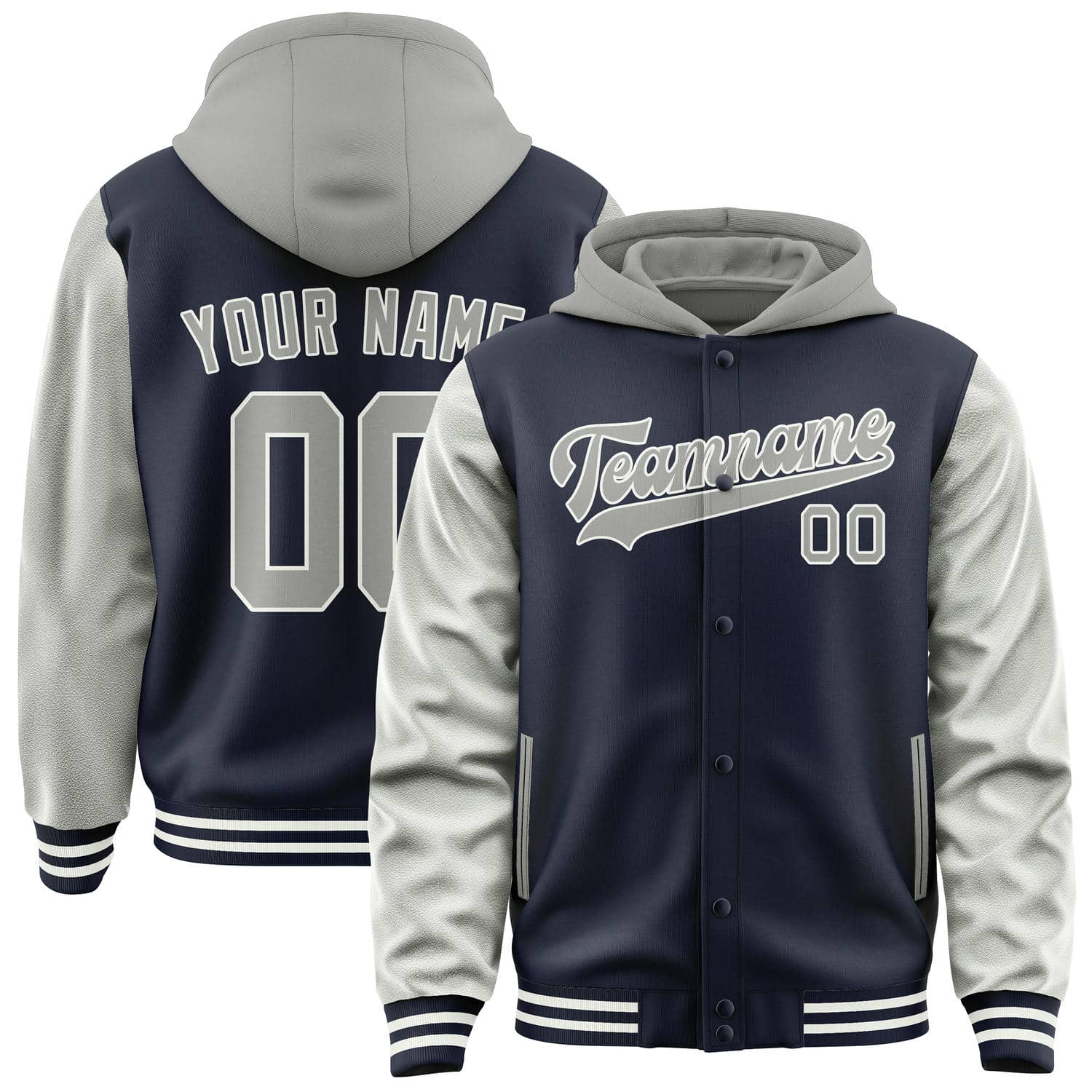 Custom Navy Gray Jacket
