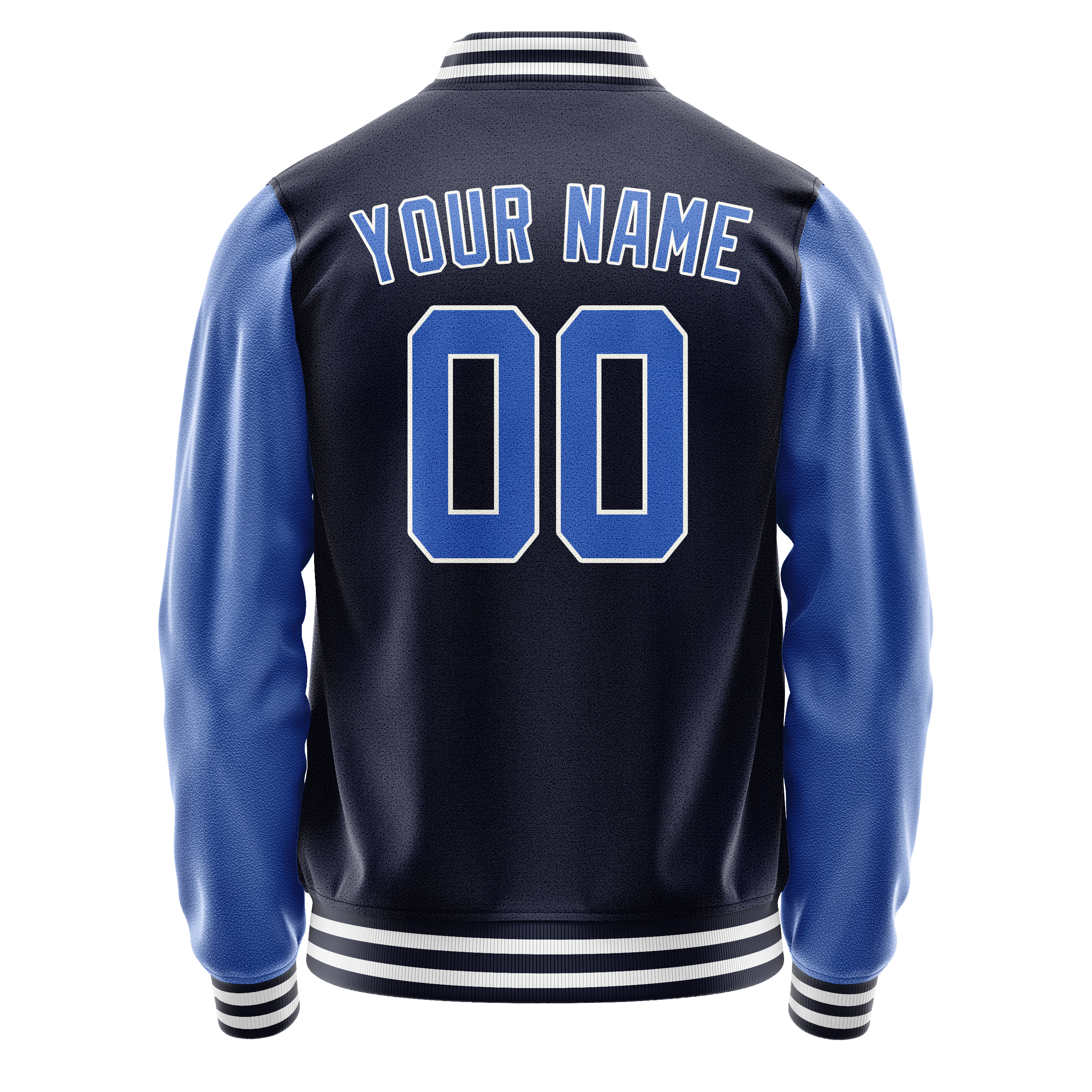 Custom Navy Royal Solid Color Varsity Letterman Jacket JA02240617KZ274