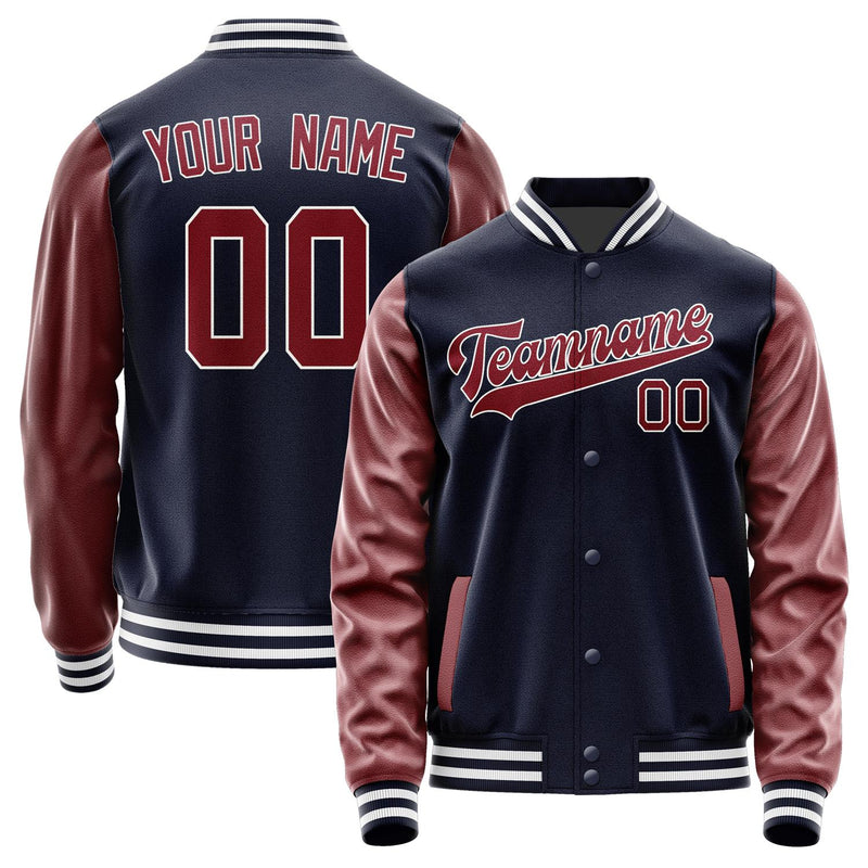 Custom Navy Crimson Red Jacket JA1111151118B31815