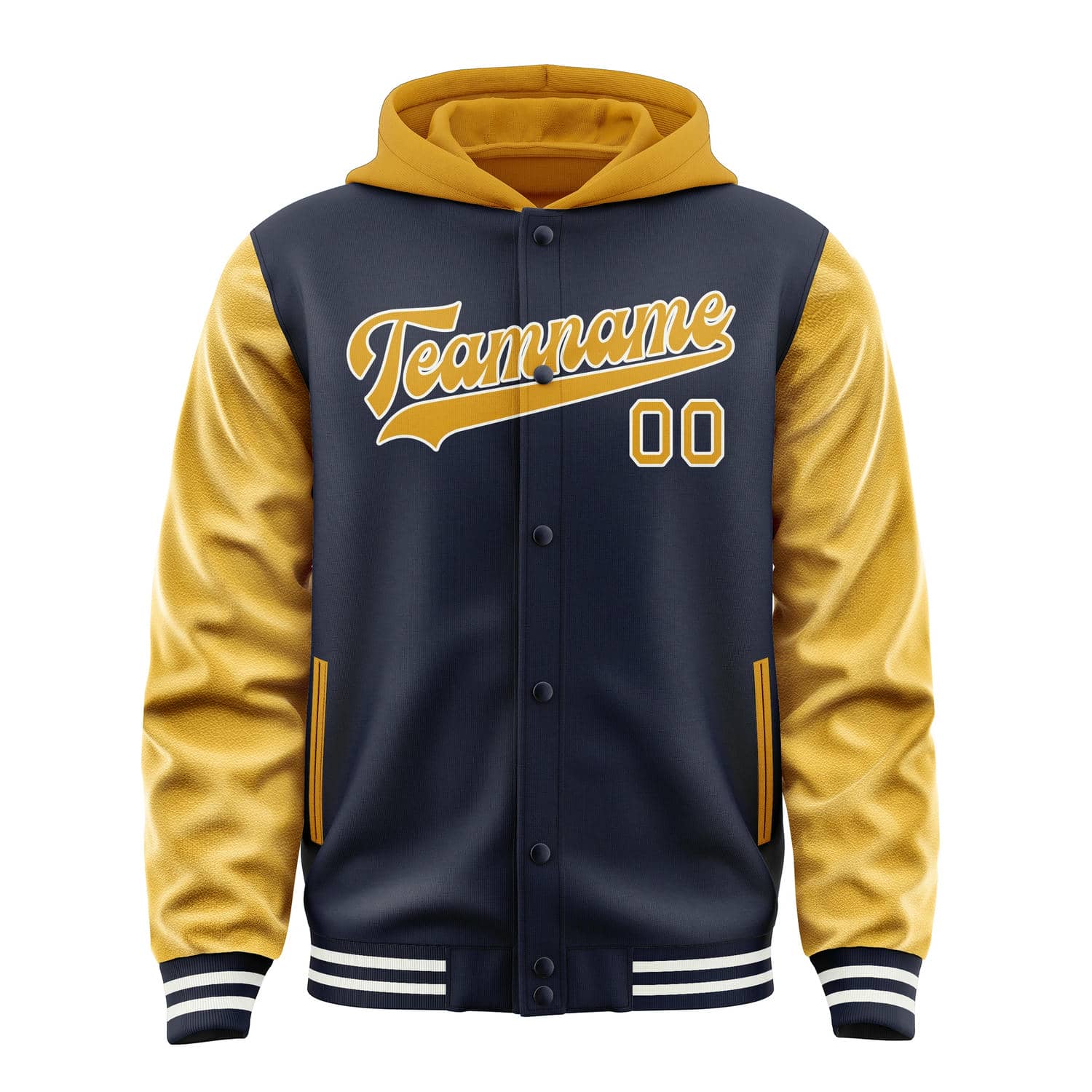 Custom Navy Yellow Jacket